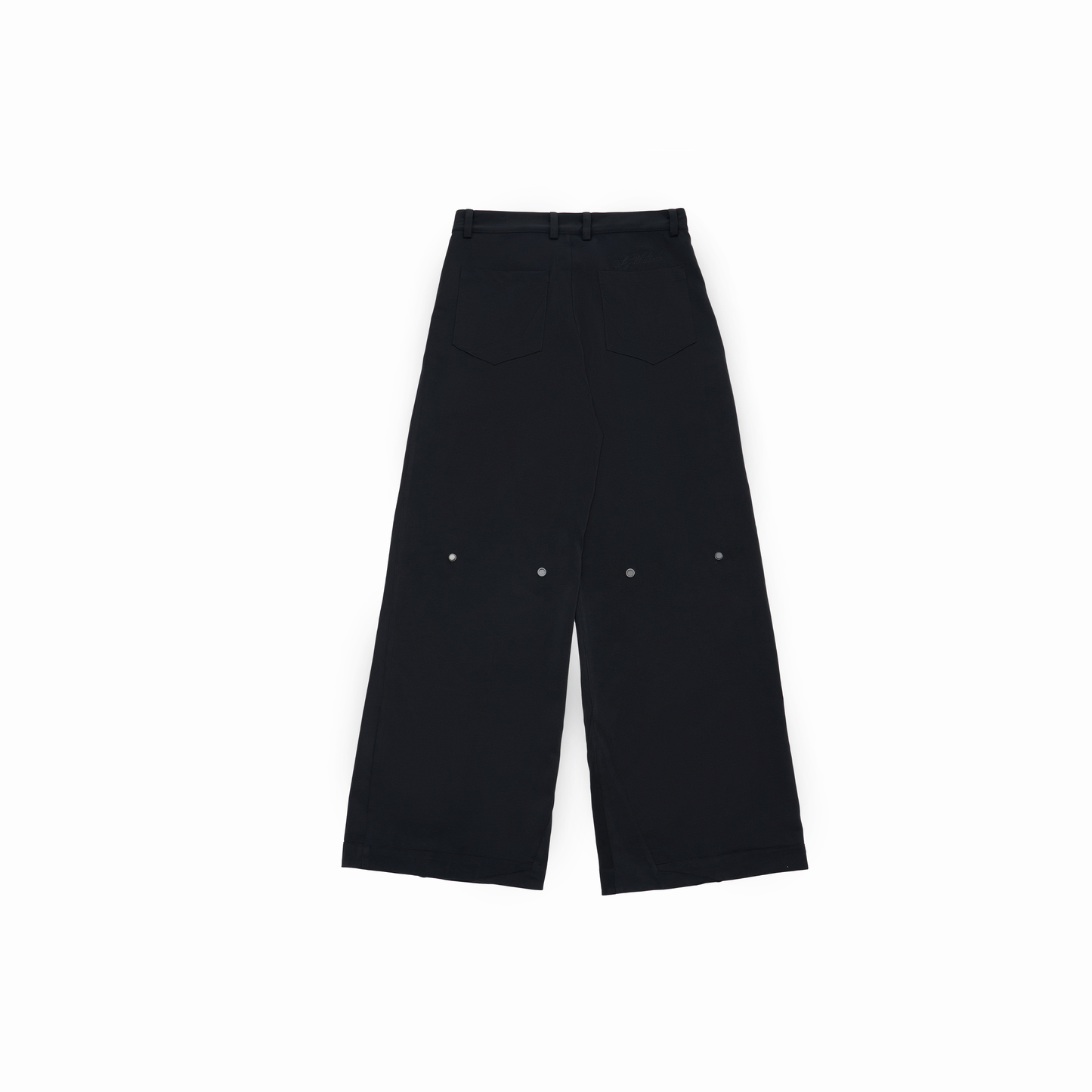 2 in 1 Pleated Pants Black