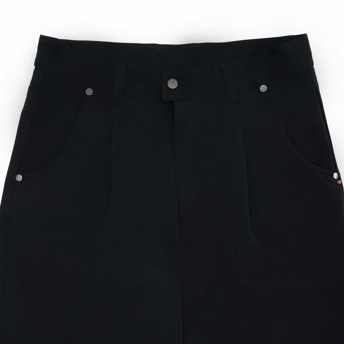 2 in 1 Pleated Pants Black