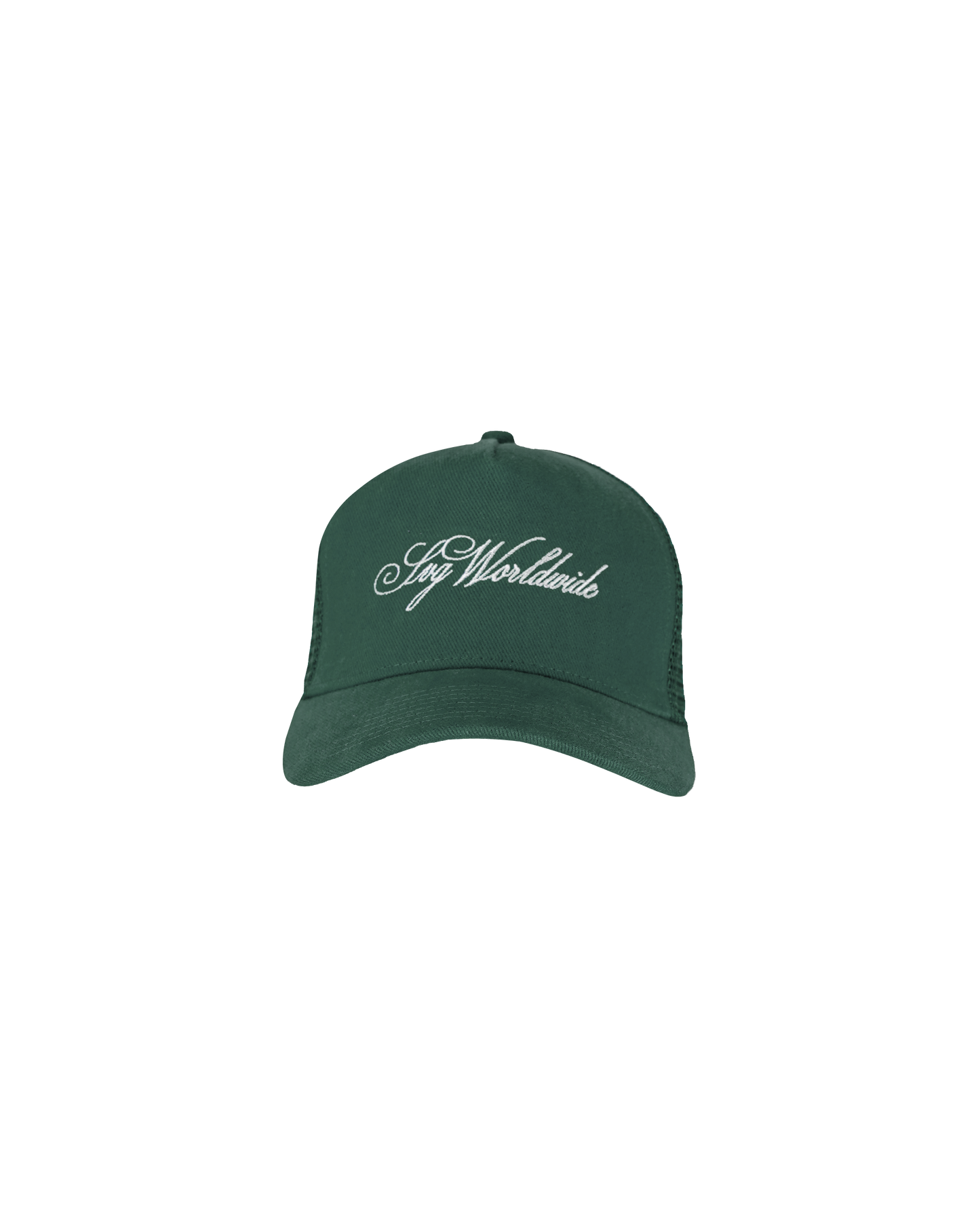 Cursive Green Trucker Cap