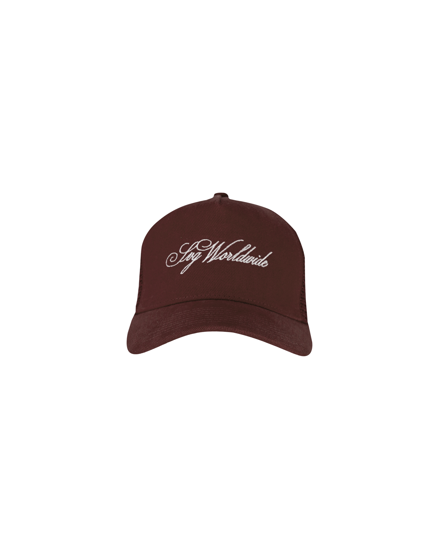 Cursive Brown Trucker Cap