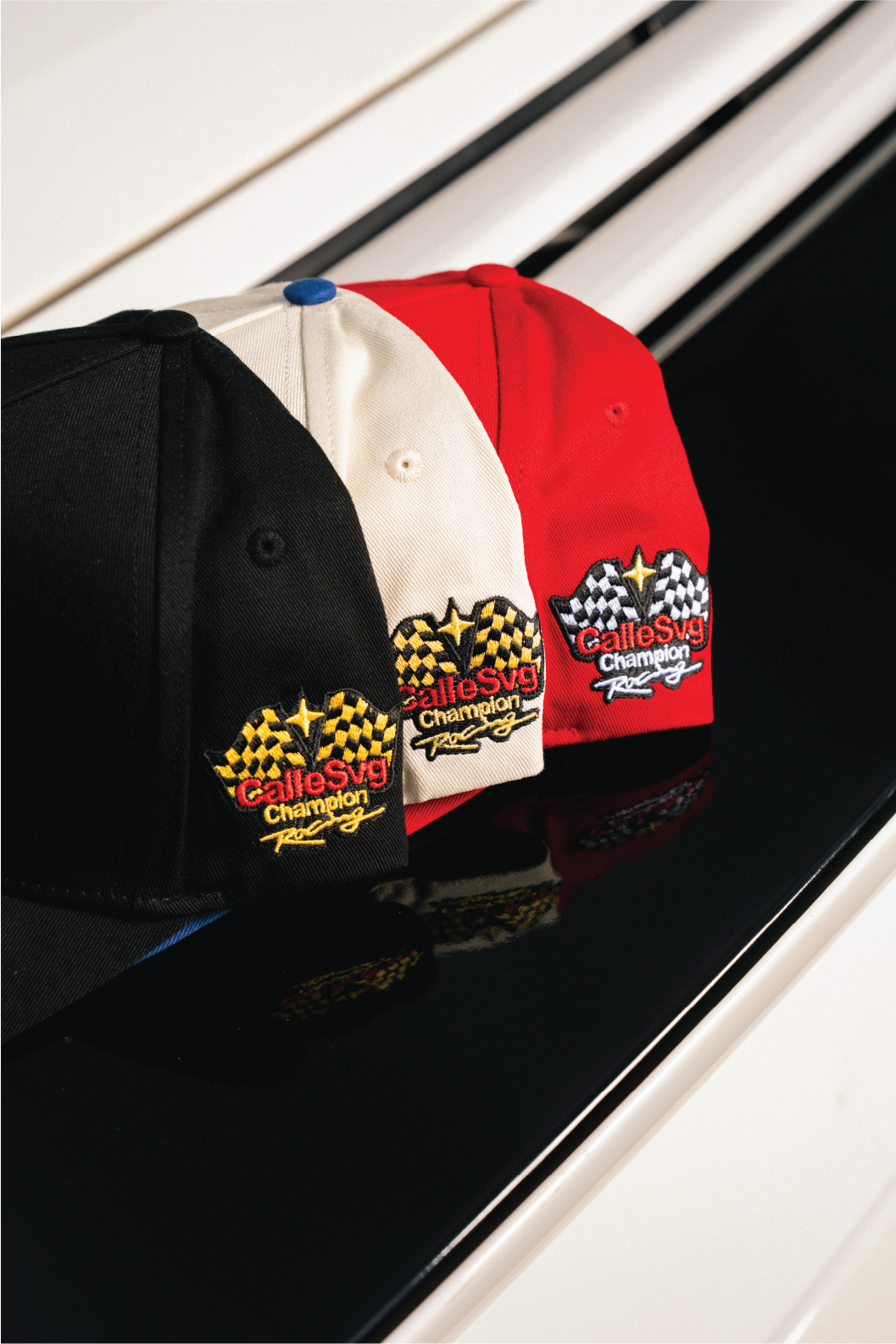 6-Panel Racing Cap Black