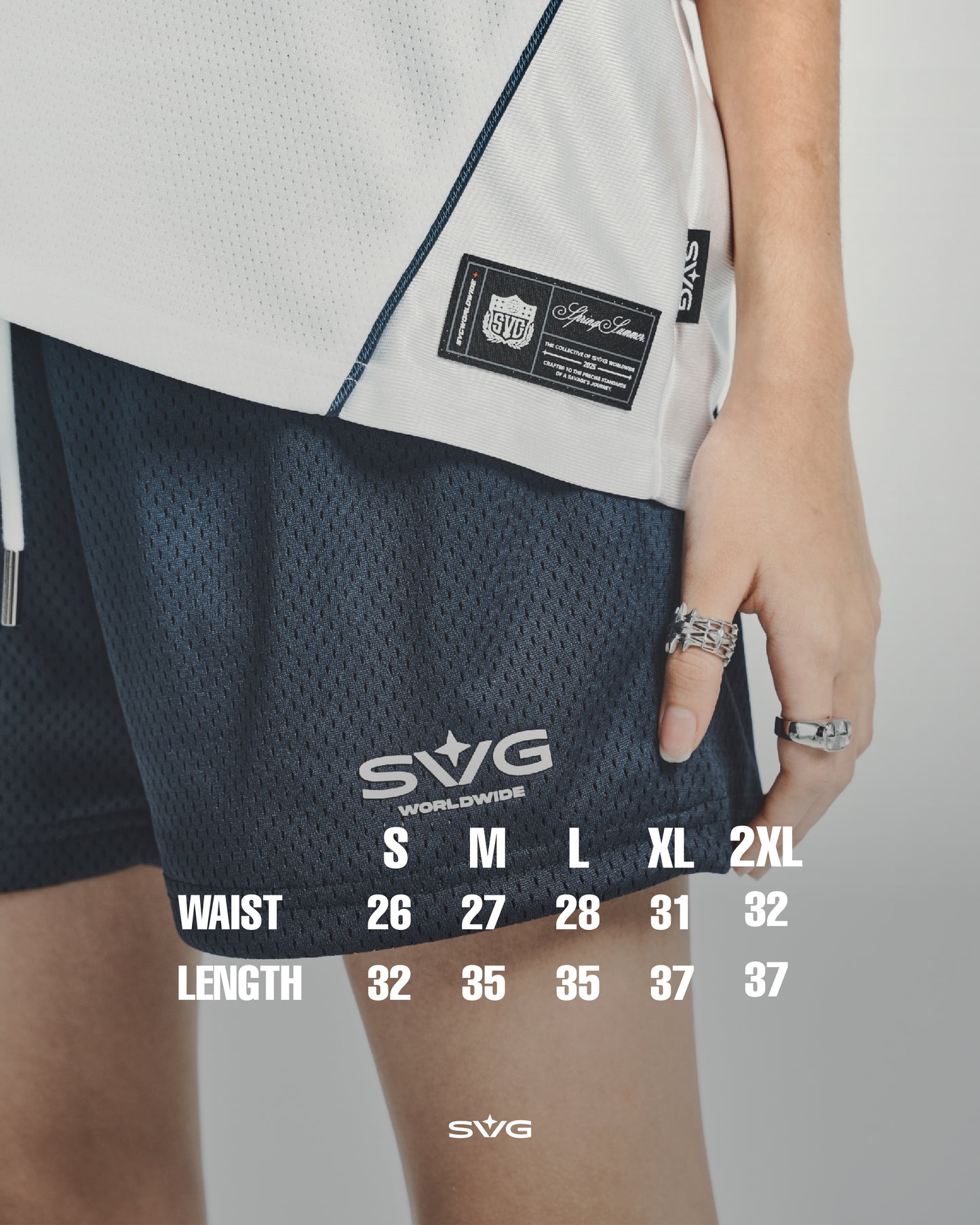 SVG Mesh NavyBlue Short