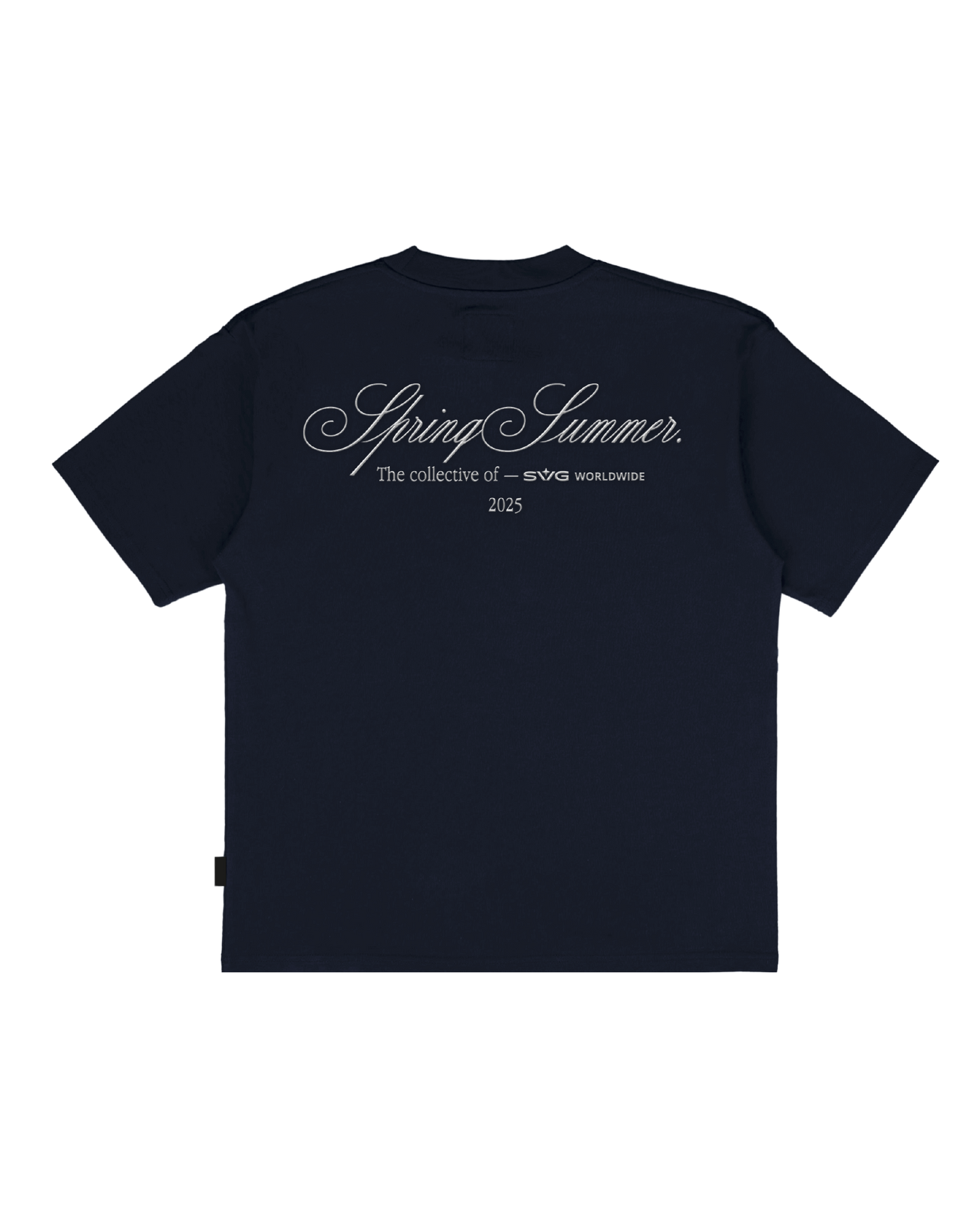 Spring Summer Navy Blue 25 Cursive Tee