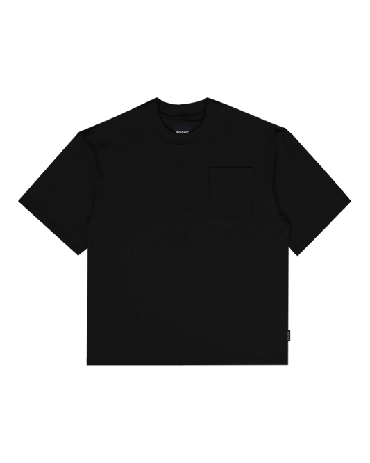 Harvest Pocket Black Tee