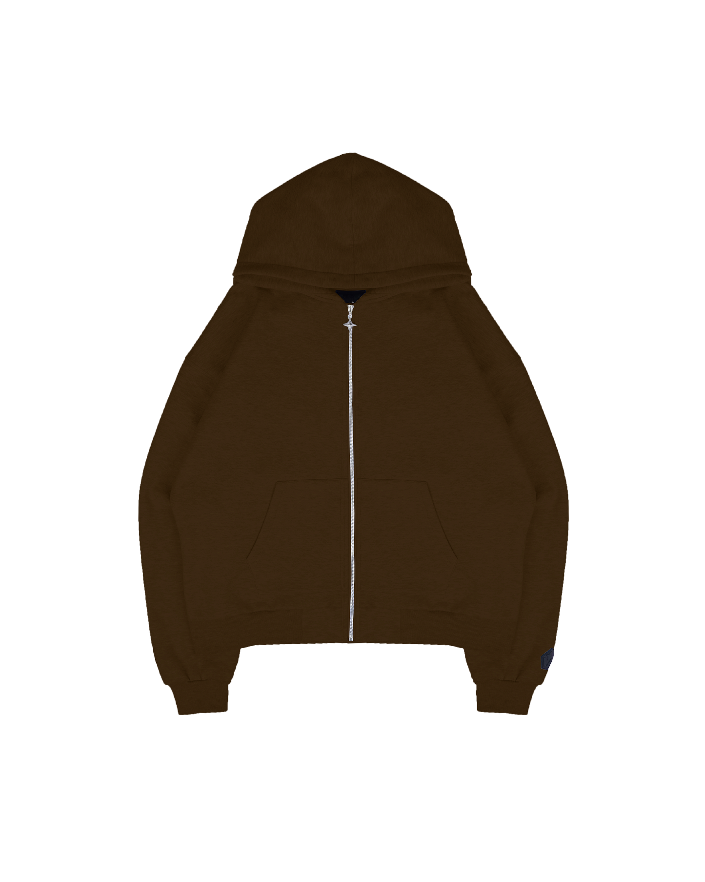 Zipped Brown Hoodie