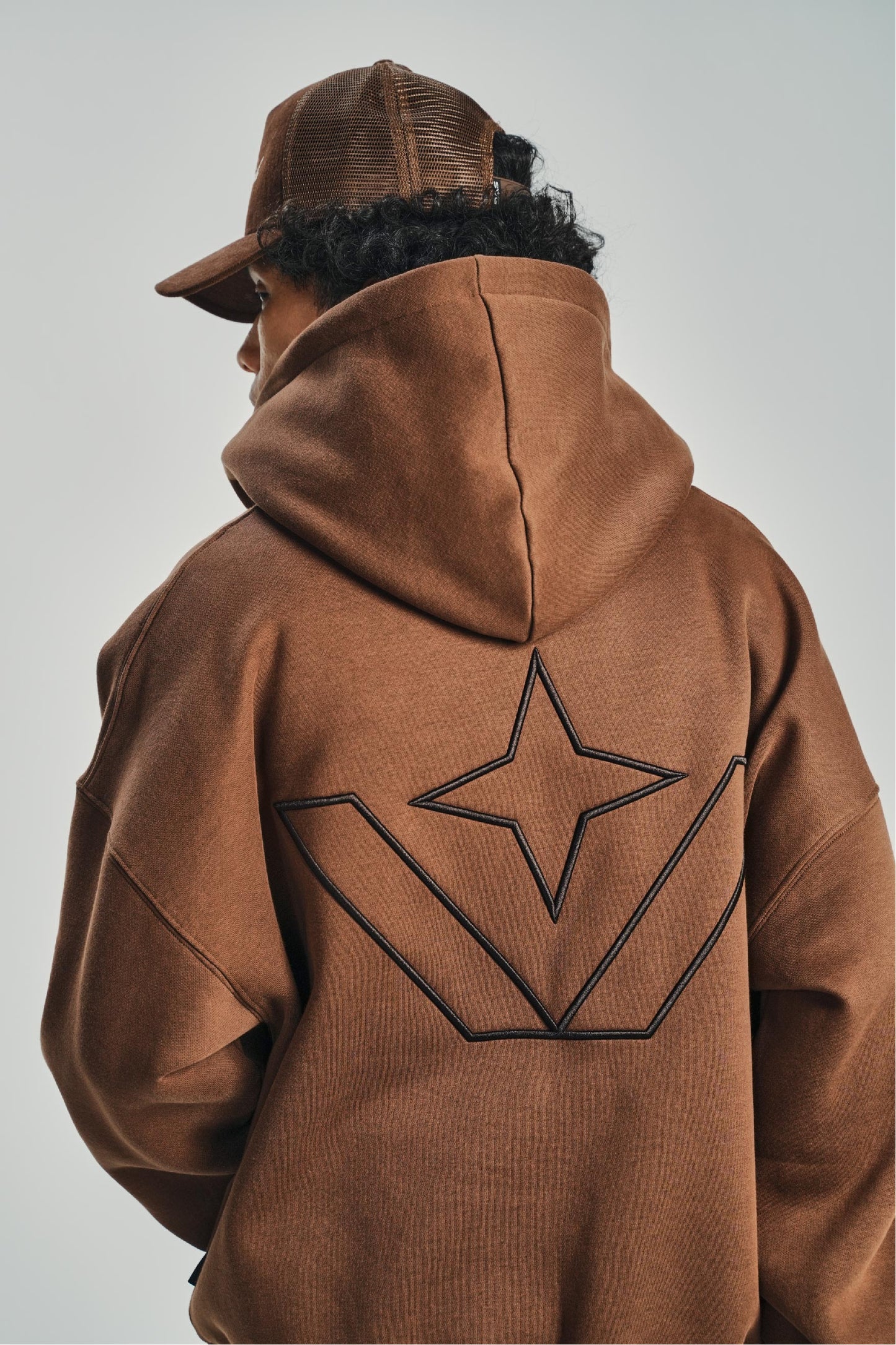 Zipped Brown Hoodie