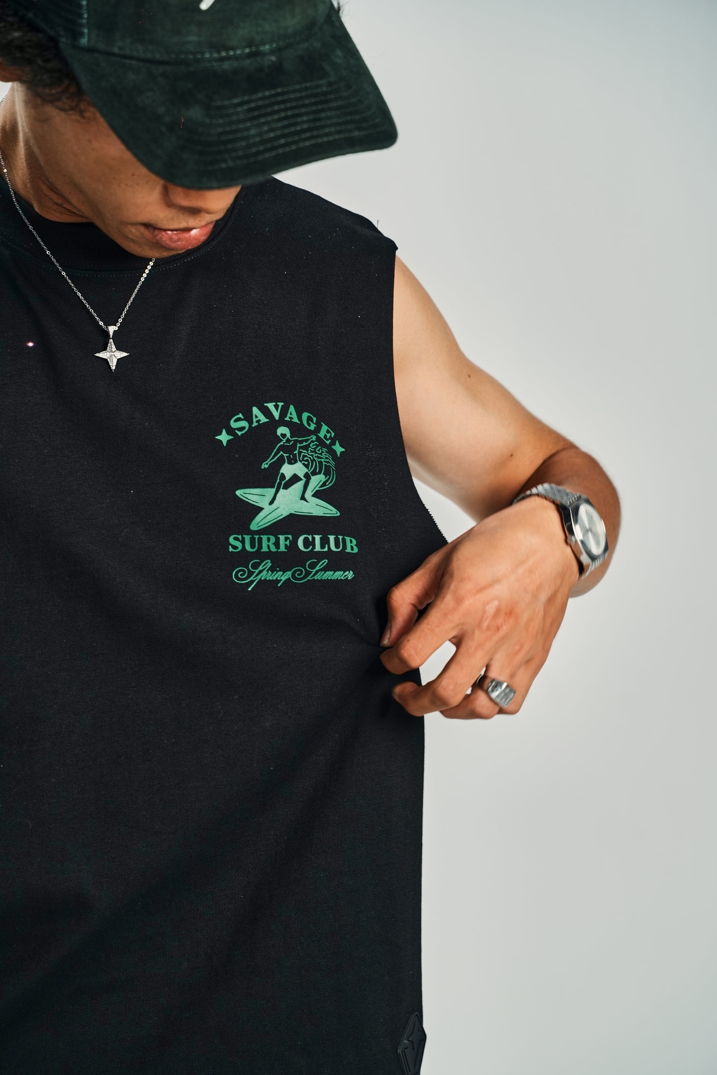 Surf Club Black Sleeveless