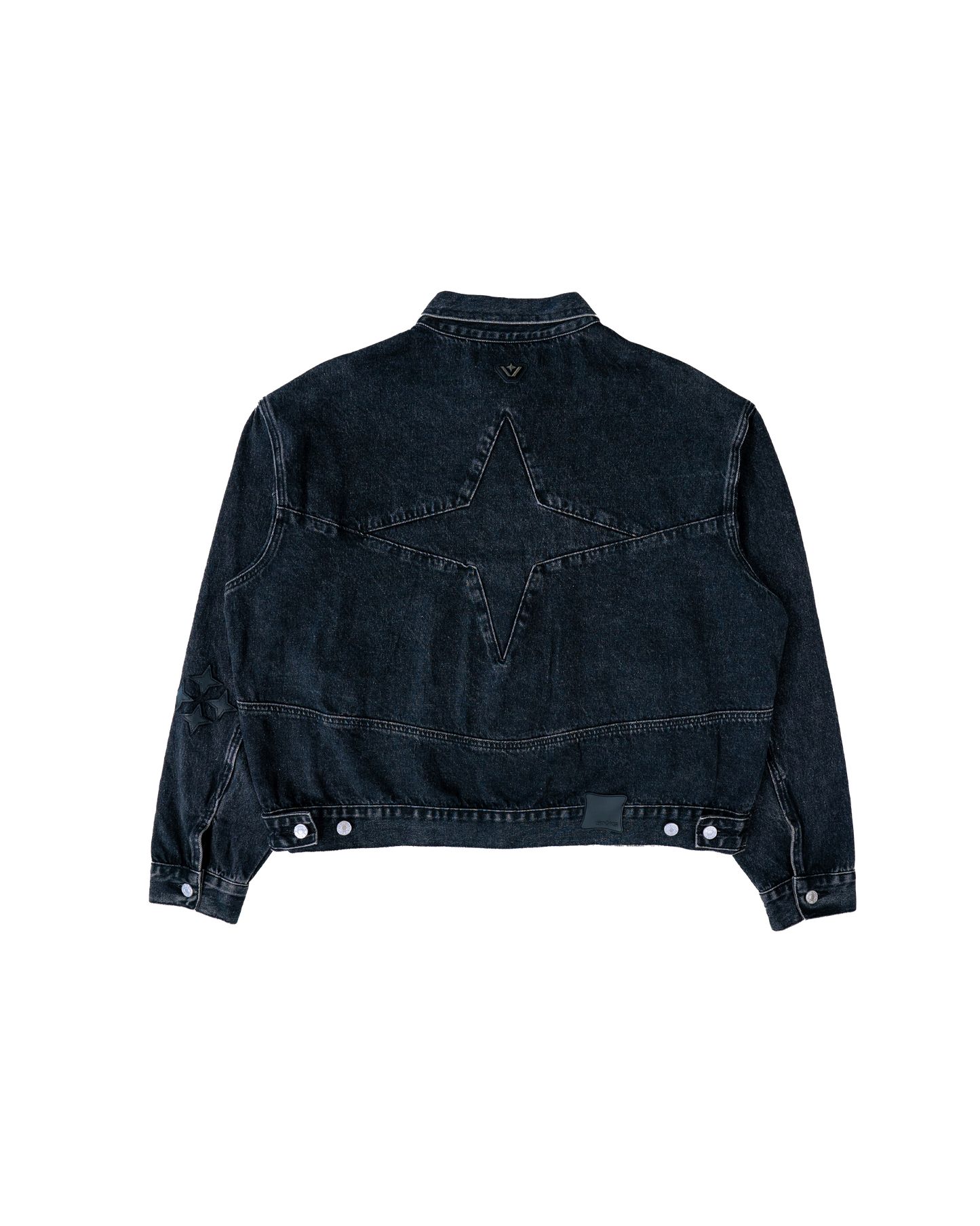 Crop Black Denim Jacket