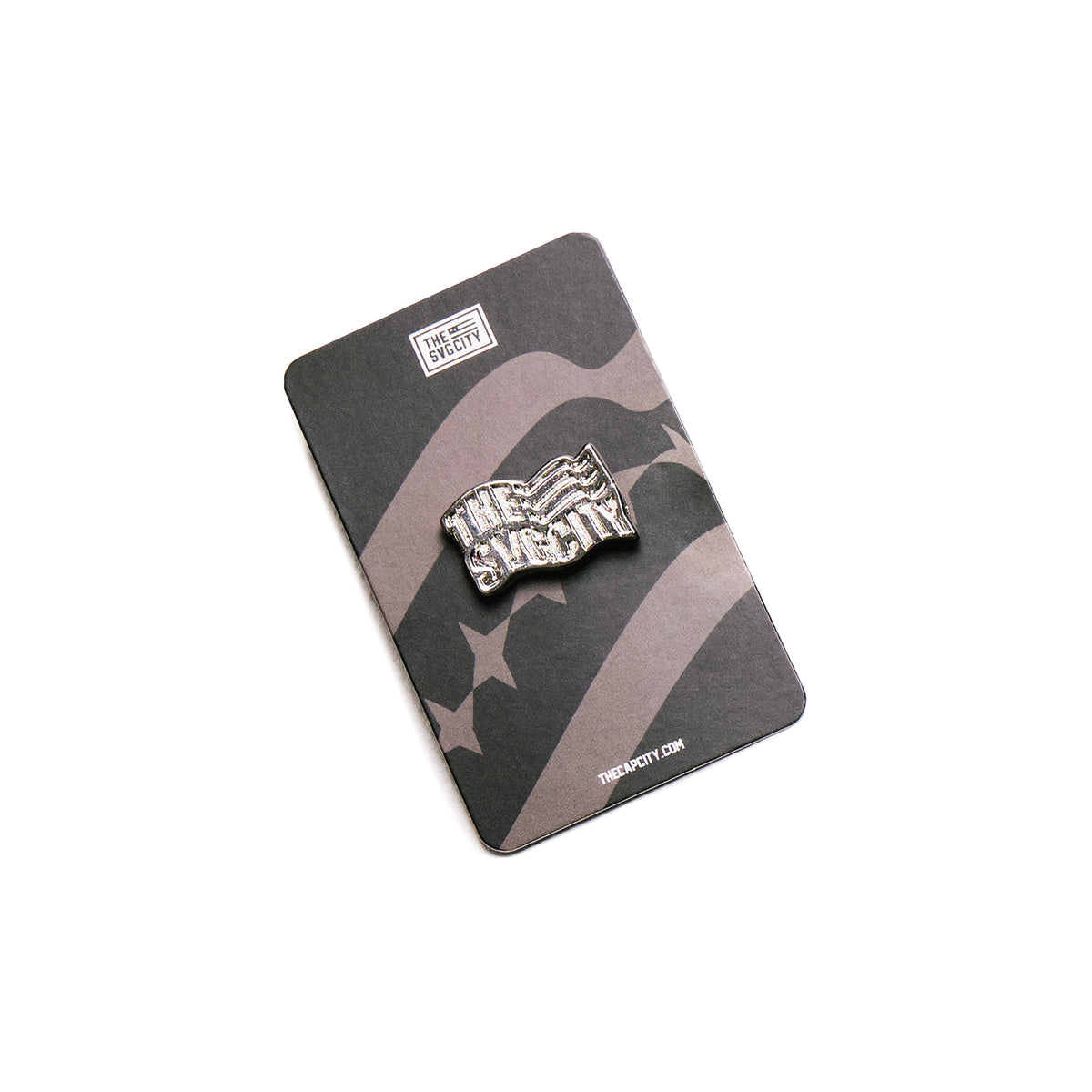 The SVG City Waving Flag Pins Silver