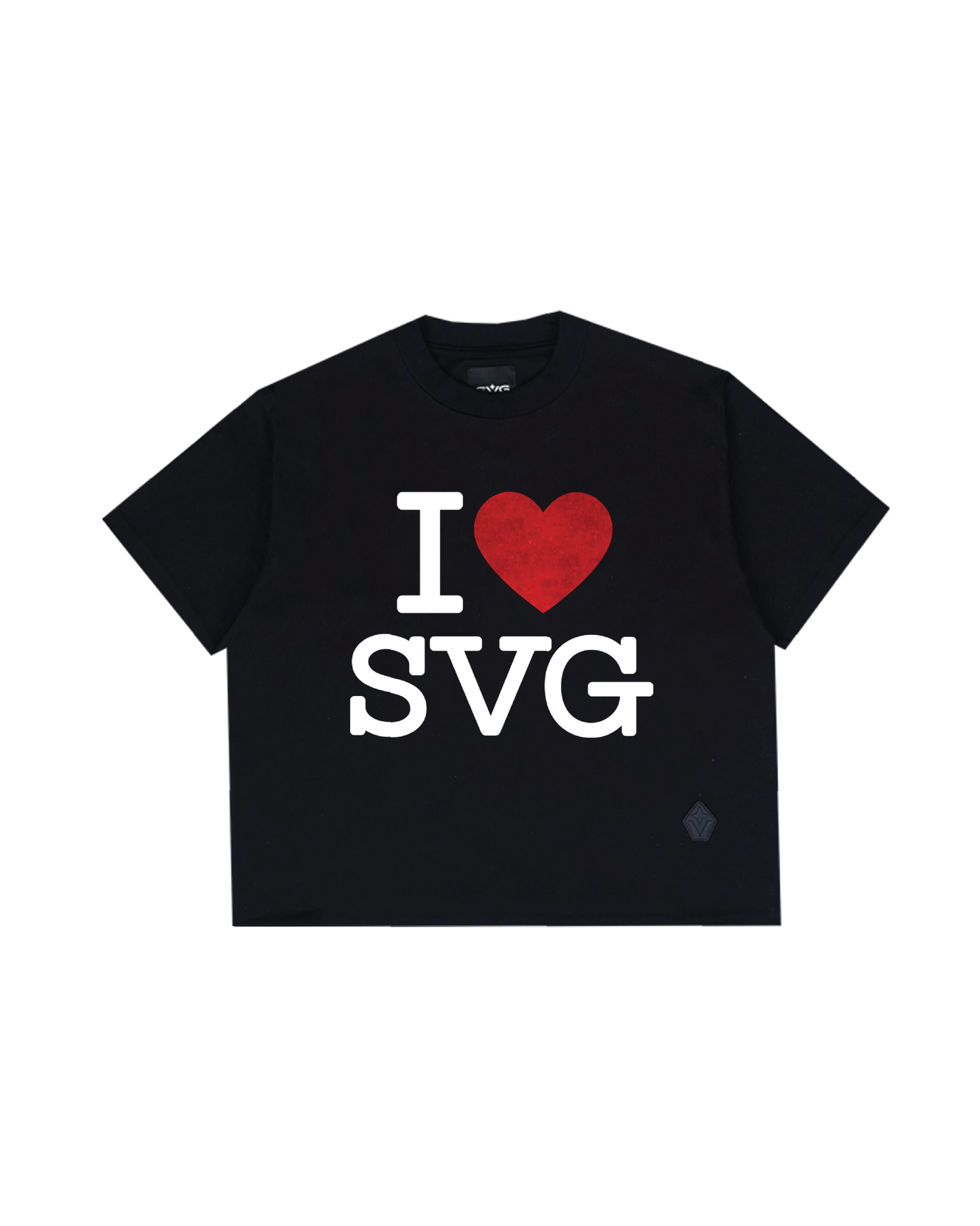 I Love SVG Black Tee