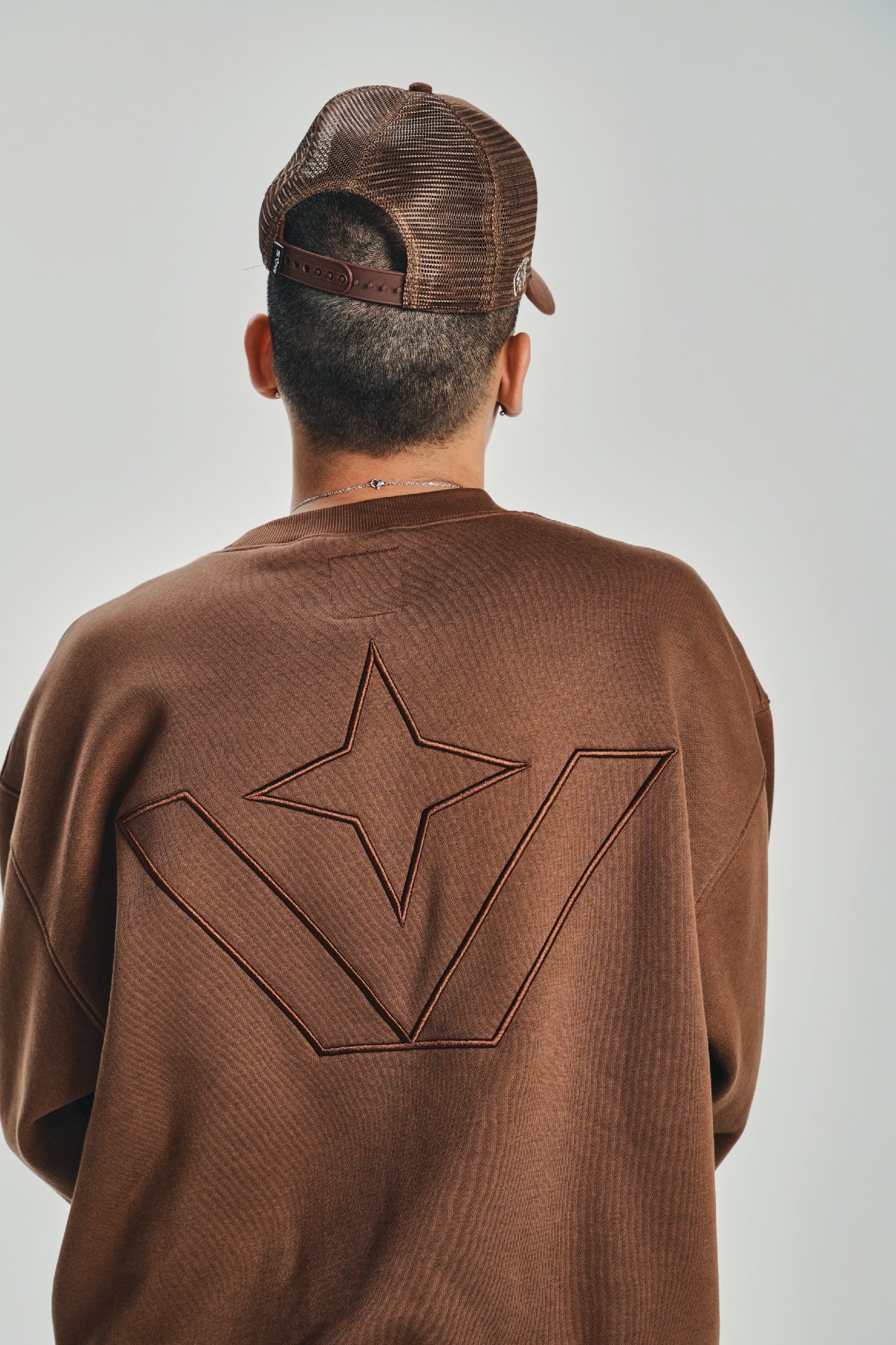 Victory Embroidery Brown Crewneck