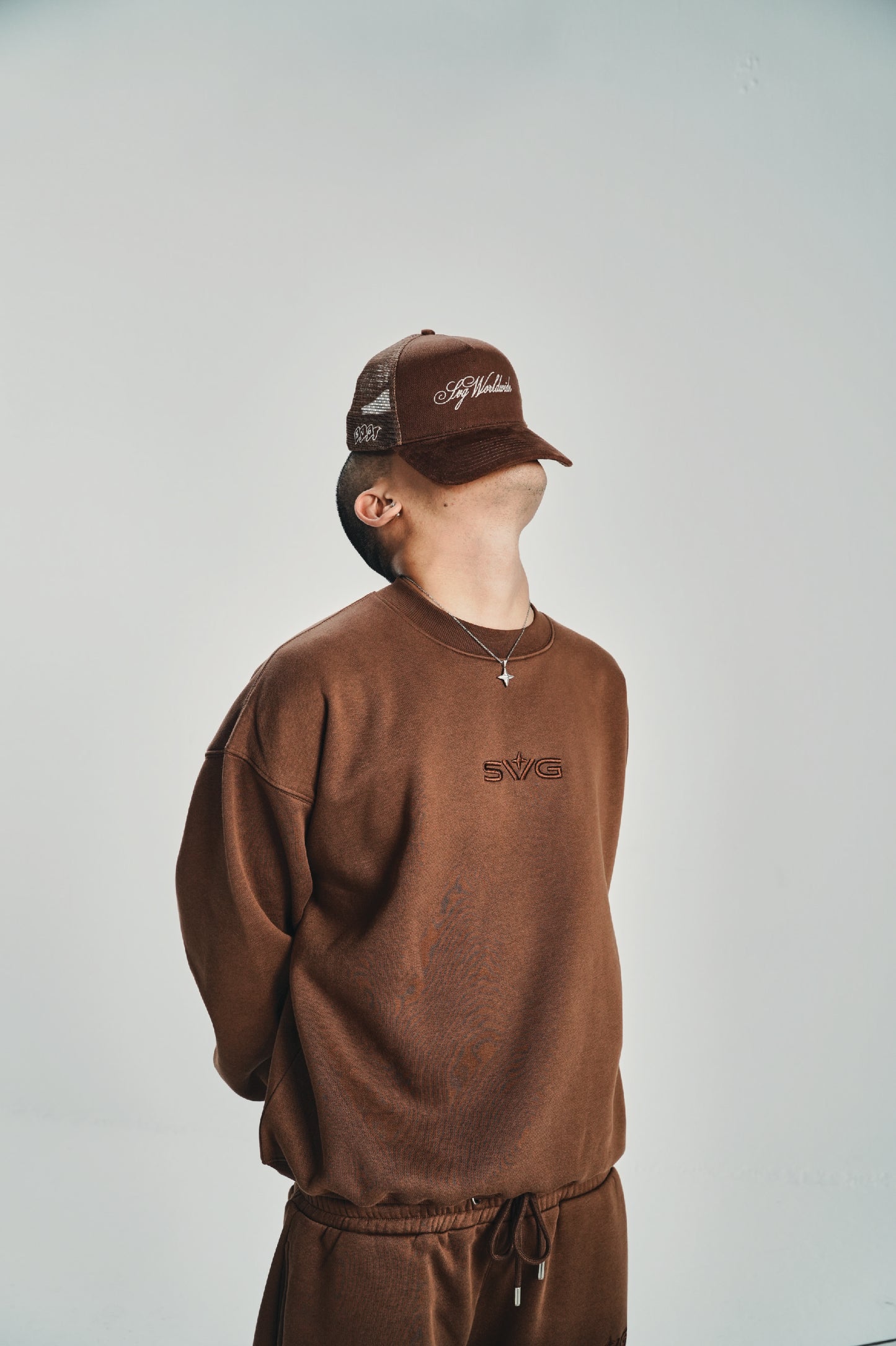Victory Embroidery Brown Crewneck