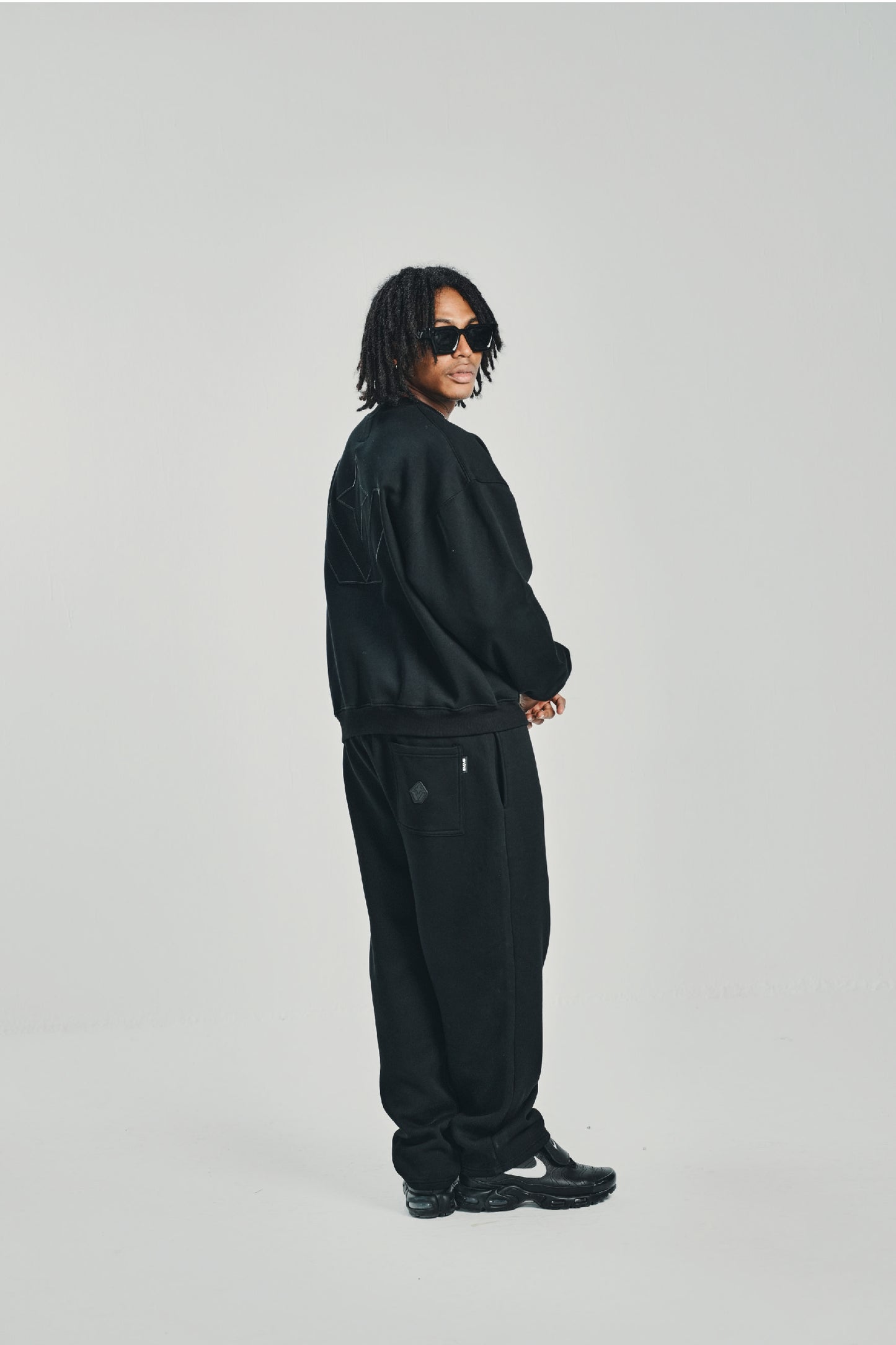 Victory Embroidery Black Crewneck