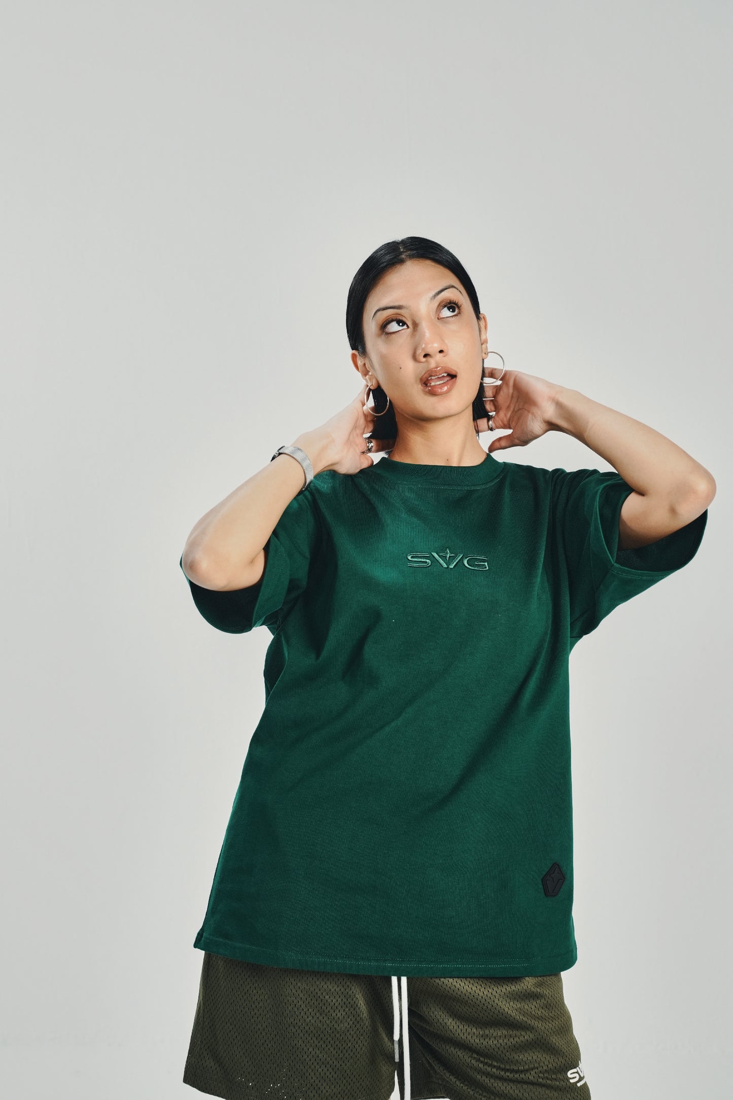 Embroidery Victory Green Tee