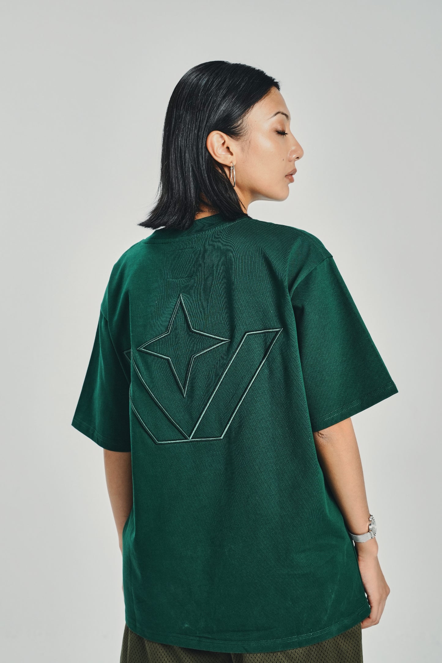 Embroidery Victory Green Tee