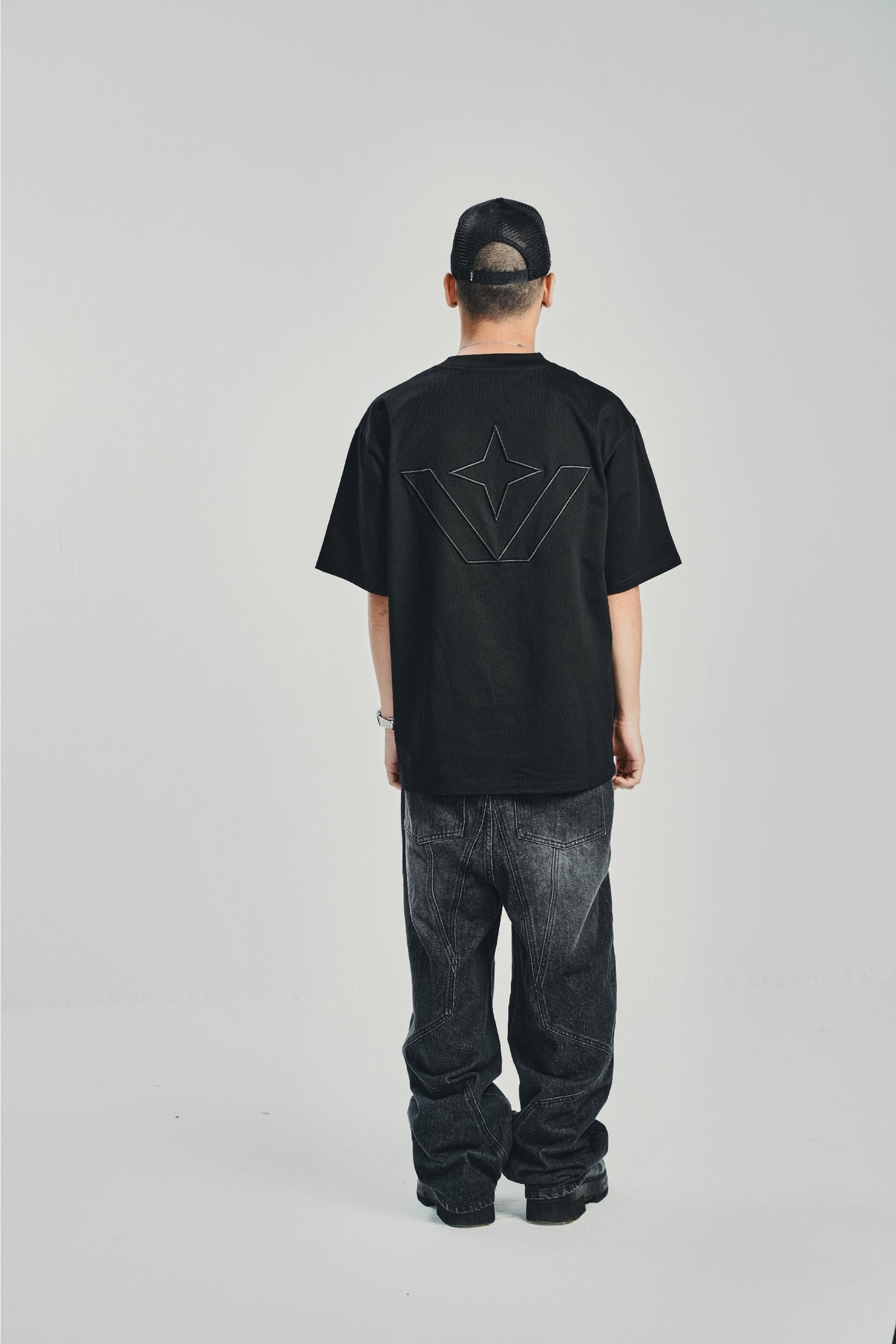Embroidery Victory Black Tee