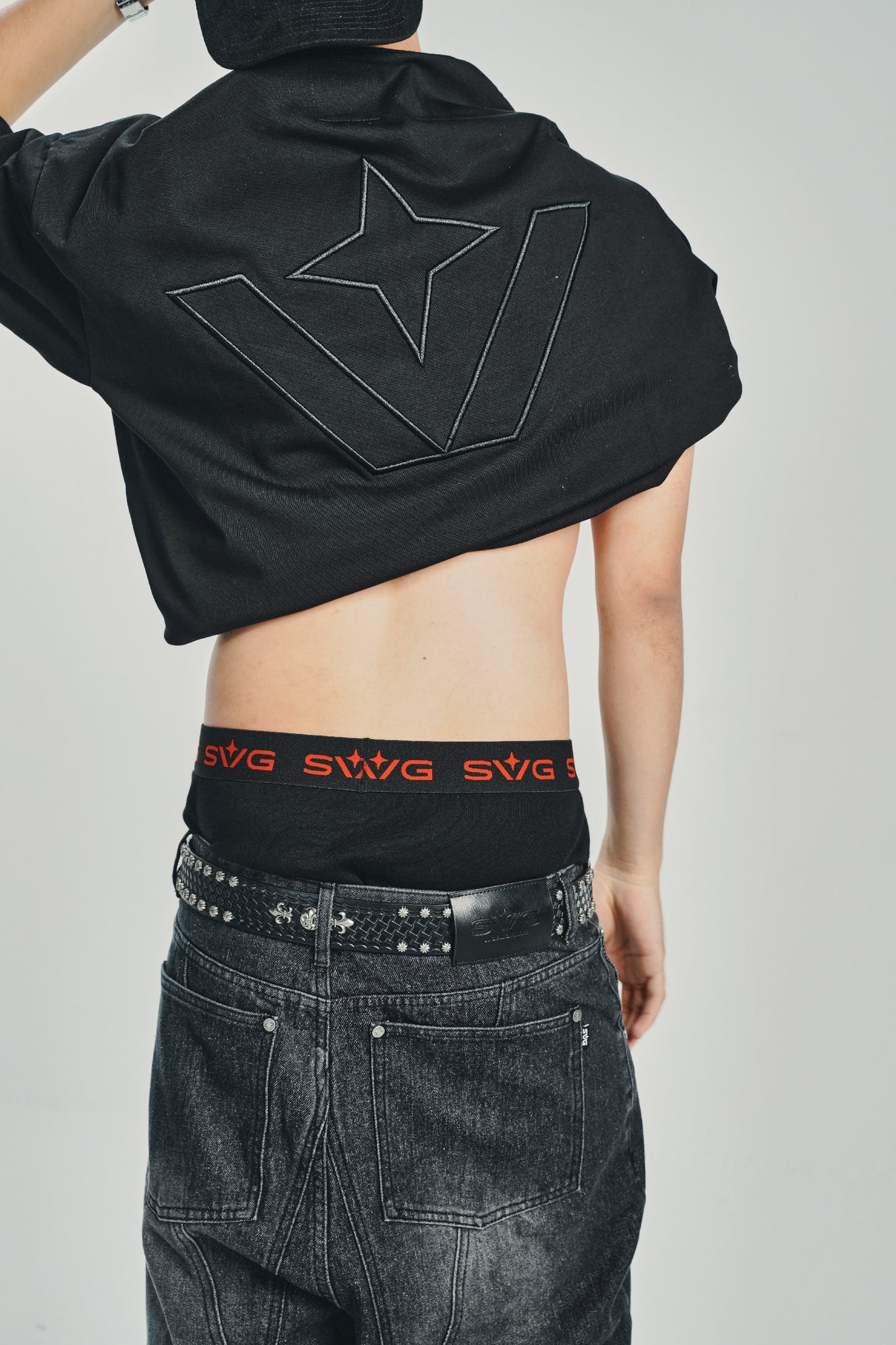 Embroidery Victory Black Tee