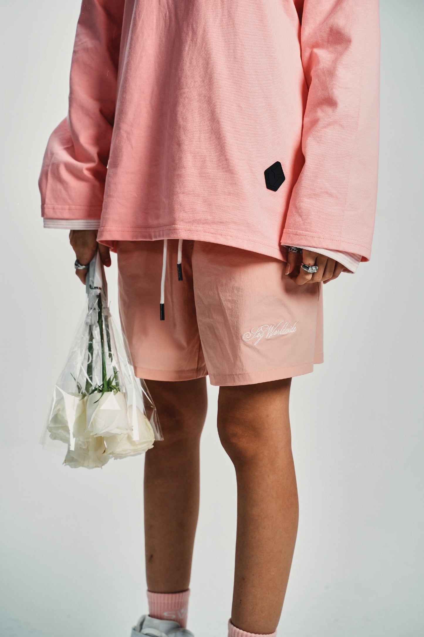 Cursive Pink Short