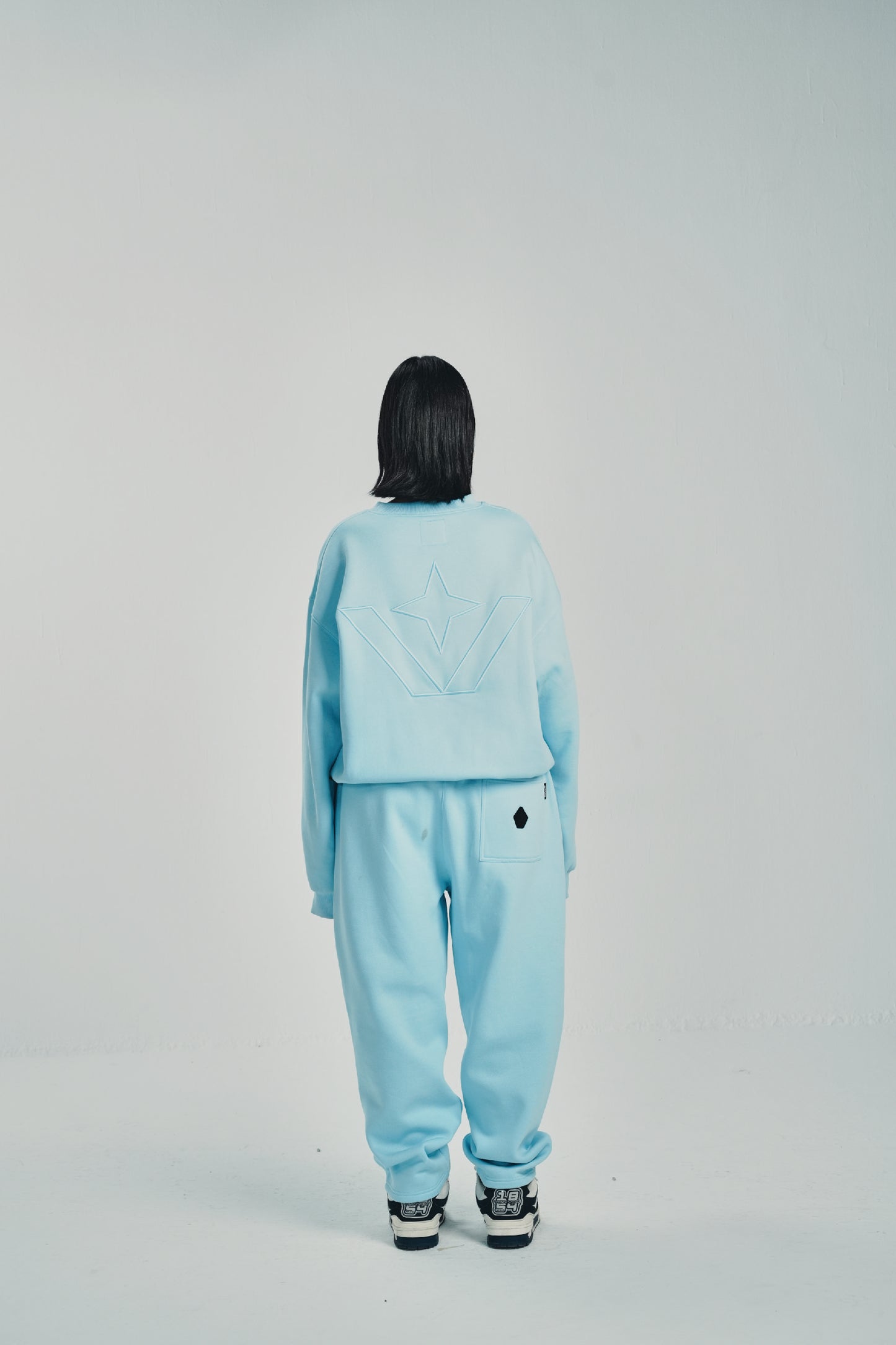 Victory Embroidery Blue Crewneck