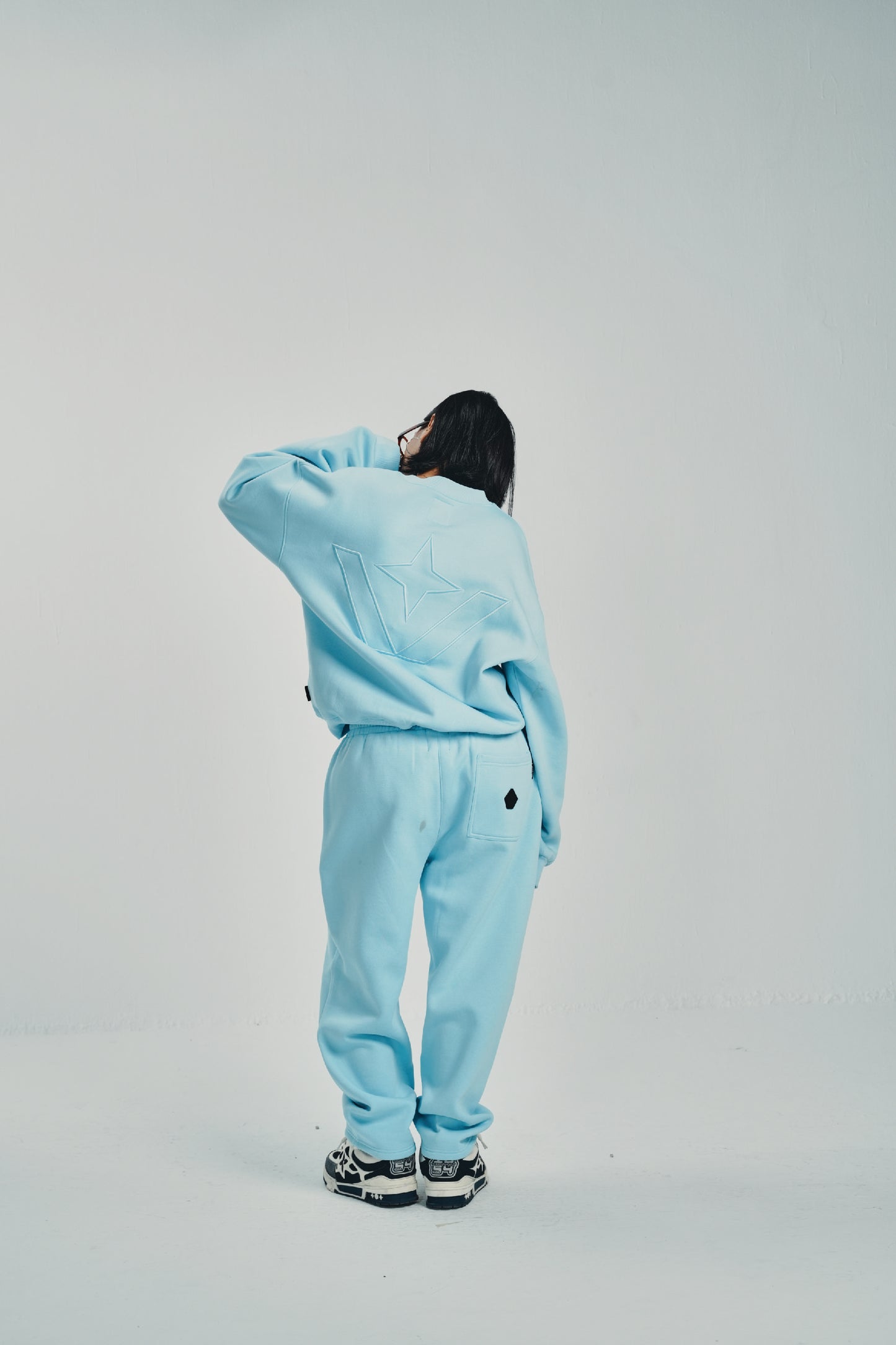 Victory Embroidery Blue Crewneck