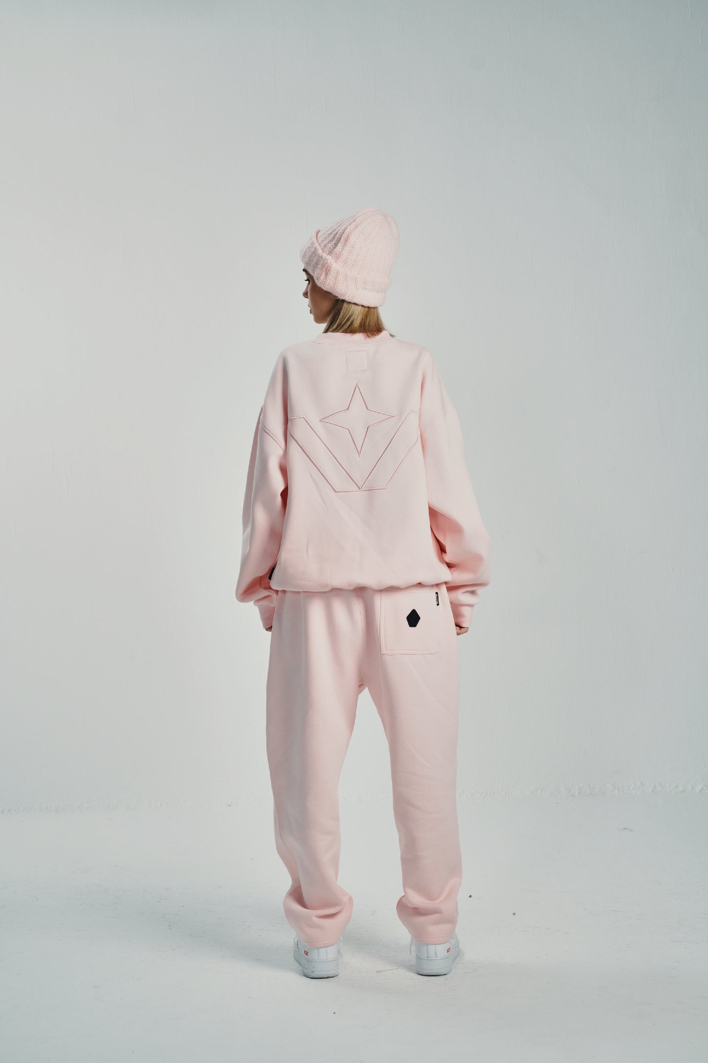 Victory Embroidery Pink Crewneck