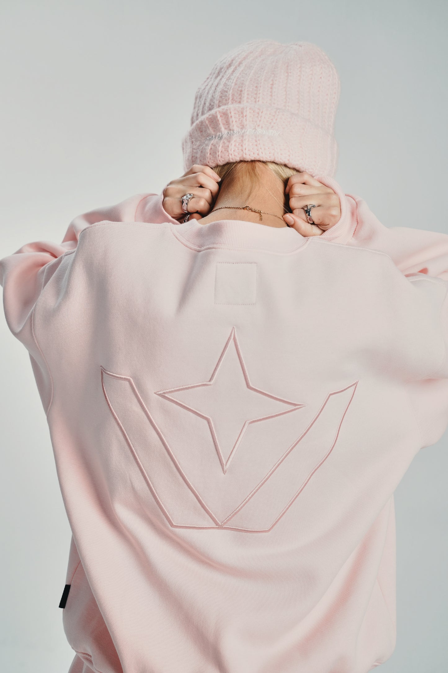 Victory Embroidery Pink Crewneck