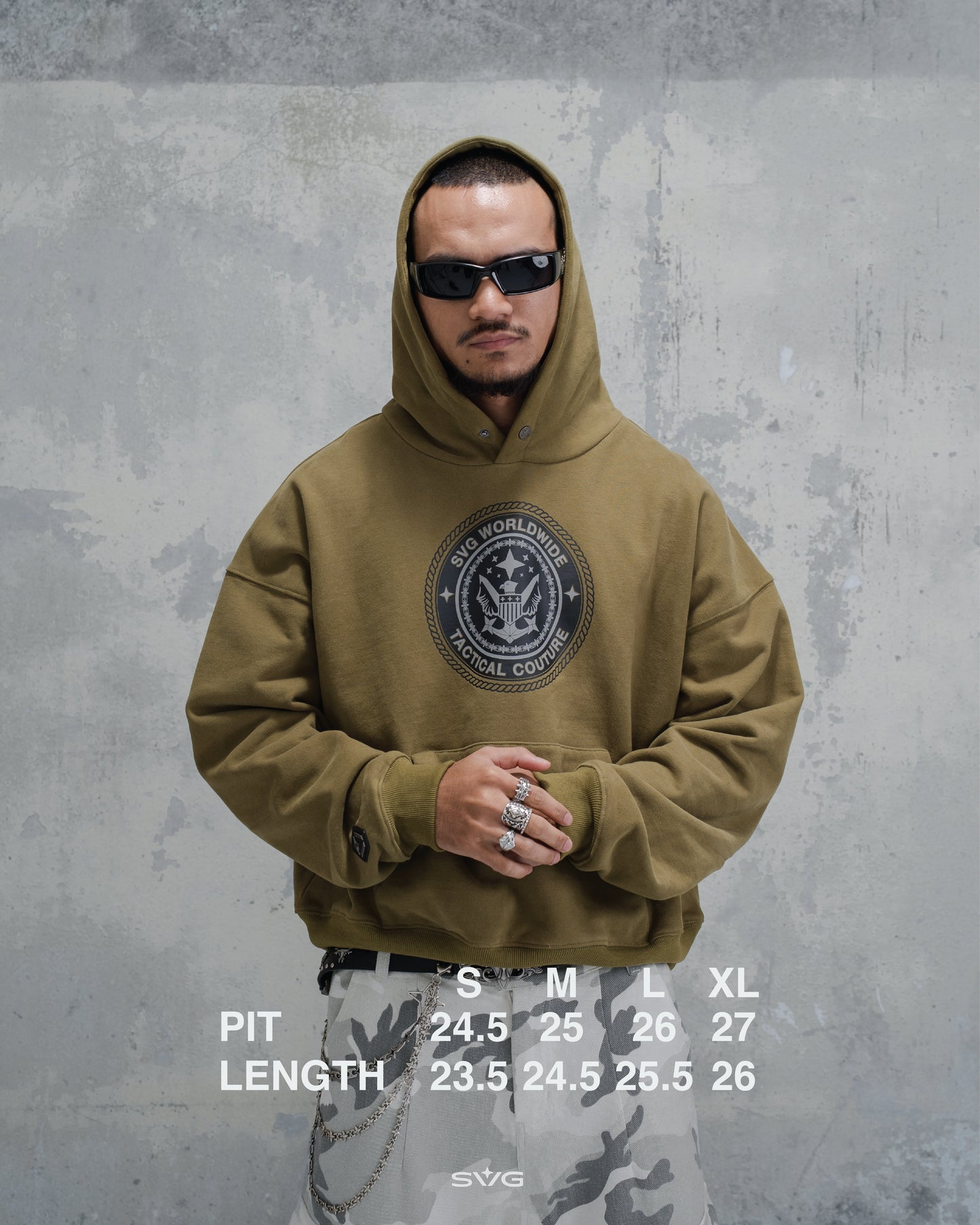 SVG Military OliveGreen Hoodie