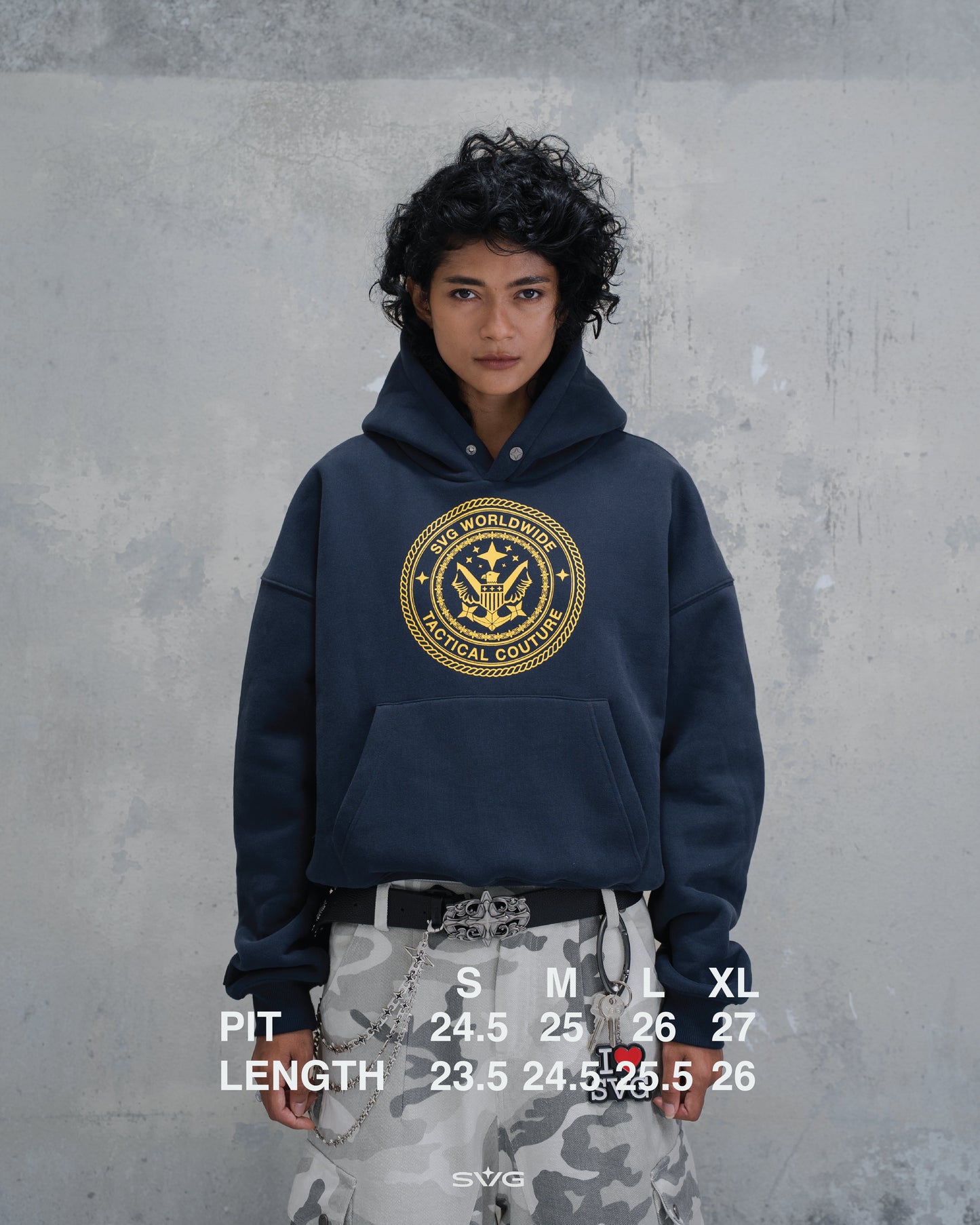 SVG Military NavyBlue Hoodie