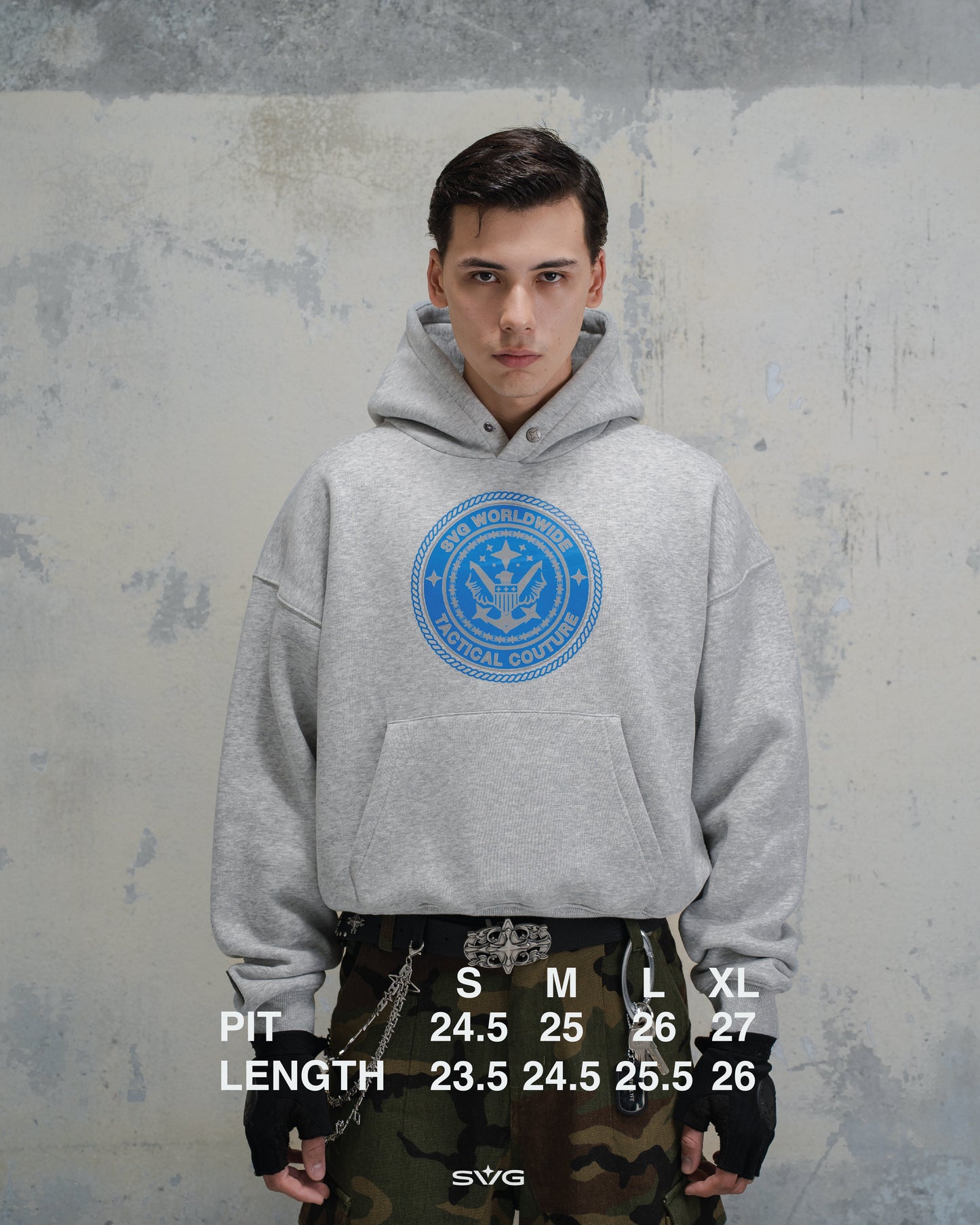 SVG Military Grey Hoodie