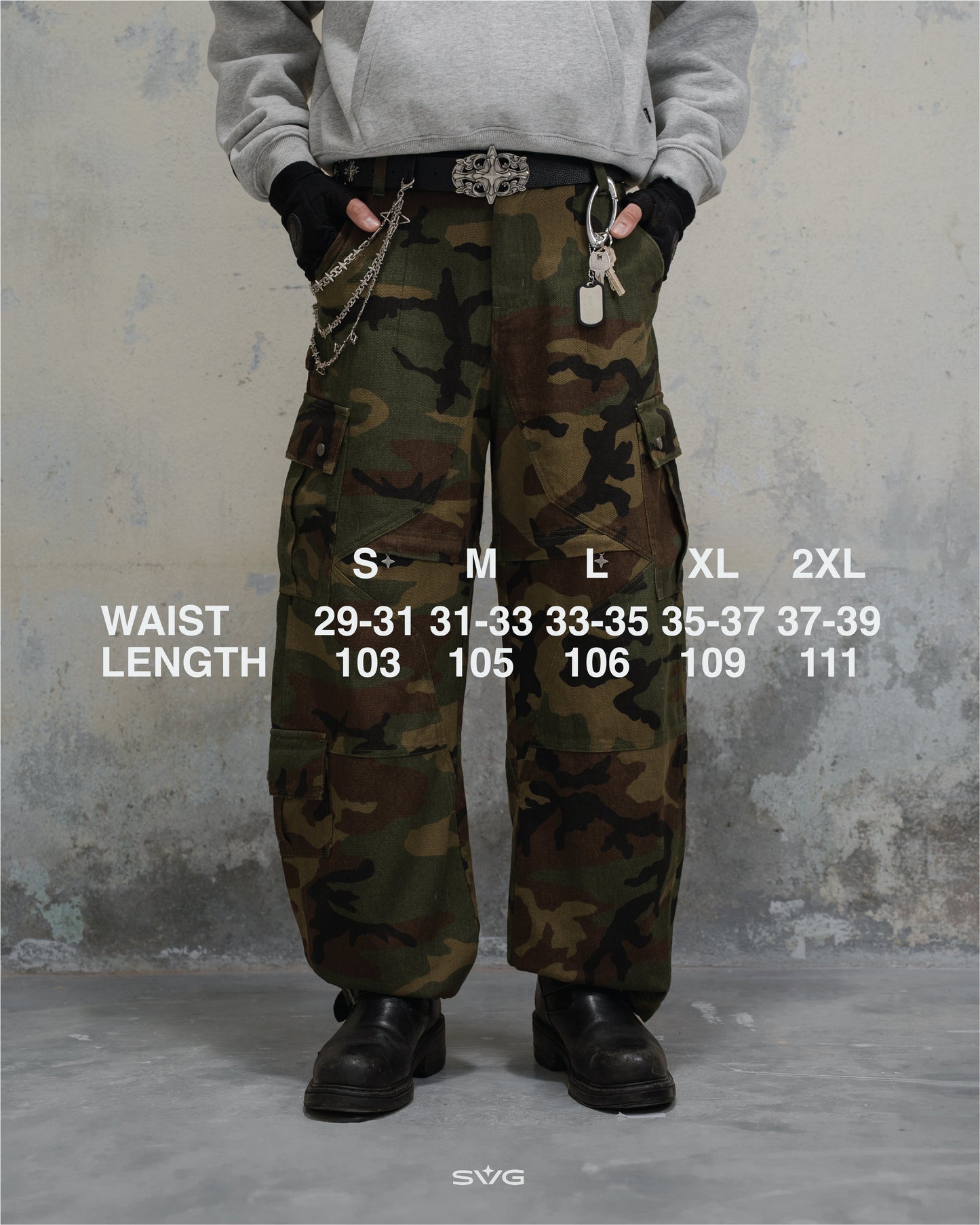 SVG Camo Green Cargo Pants