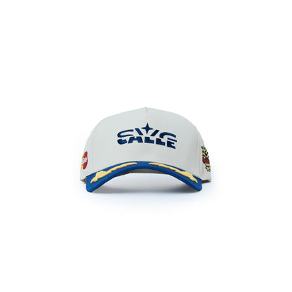 6-Panel Racing Cap Blue Cream