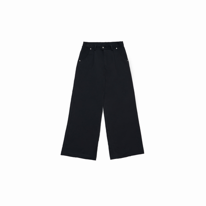 2 in 1 Pleated Pants Black