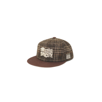 The SVG City Waving Flag Relaxed-Fit Strapback Brown