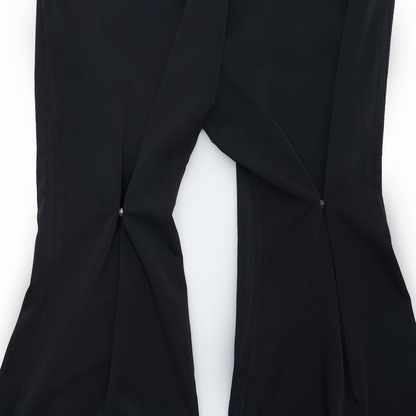 2 in 1 Pleated Pants Black
