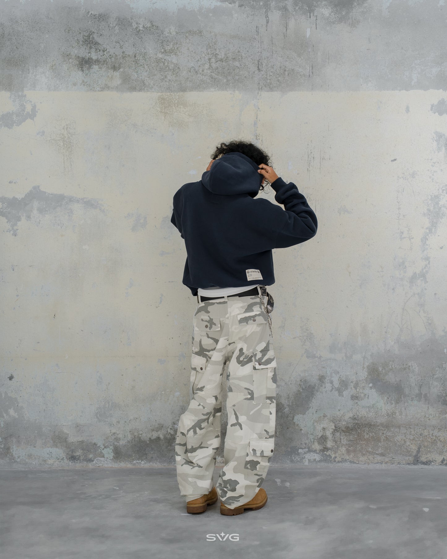 SVG Camo White Cargo Pants