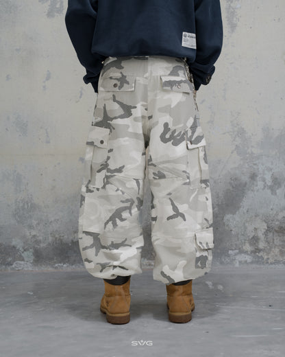 SVG Camo White Cargo Pants