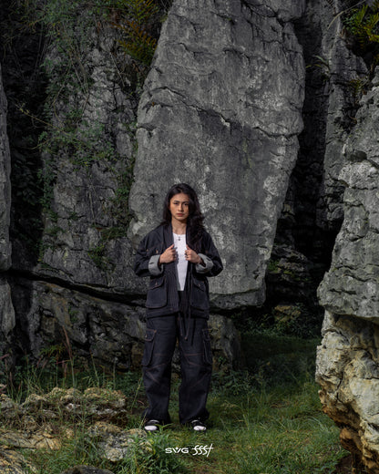 The Astral Furi Black Kimono Set