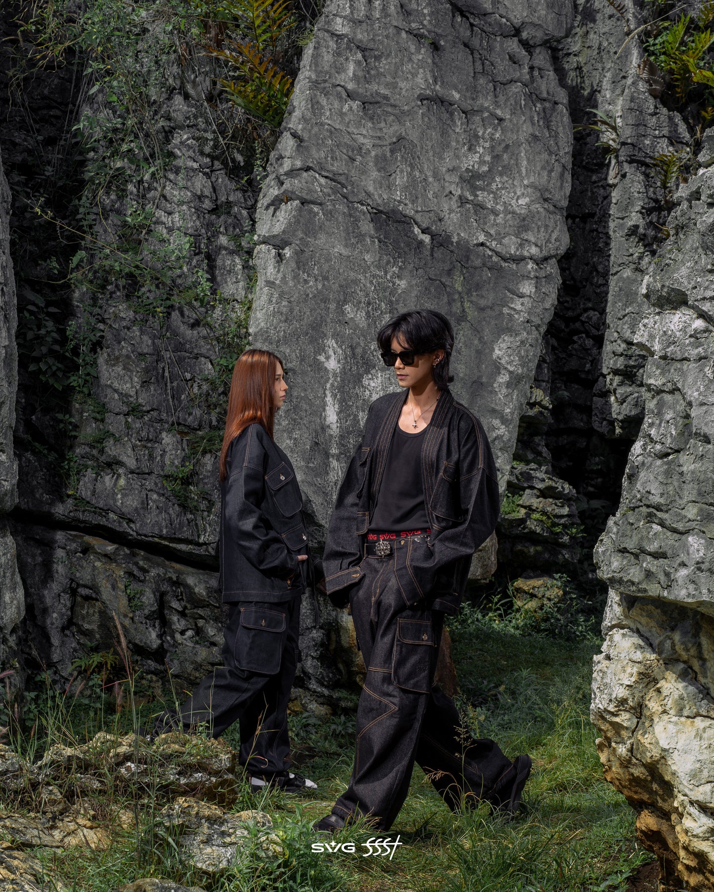 The Astral Furi Black Kimono Set