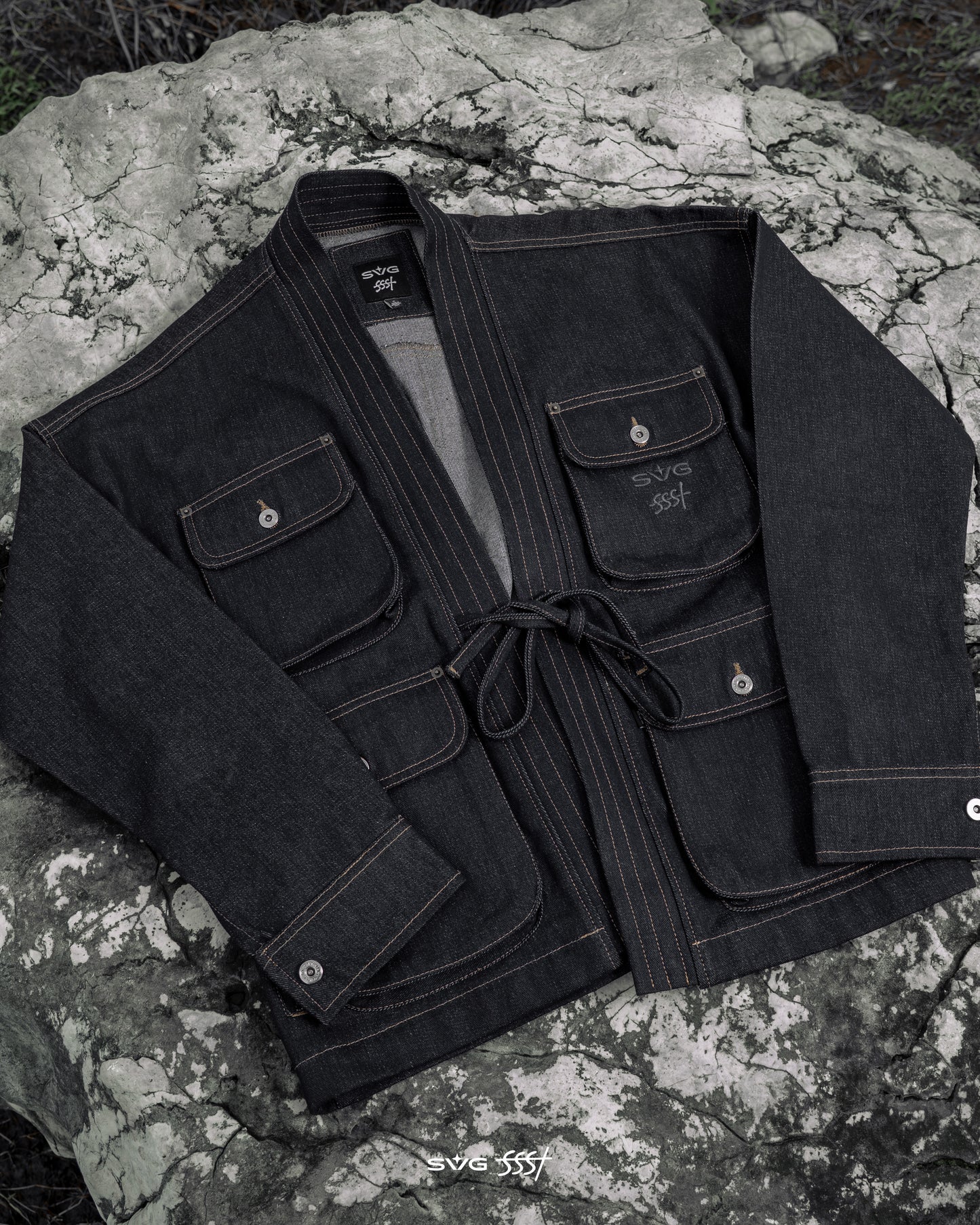 The Astral Furi Black Kimono Set