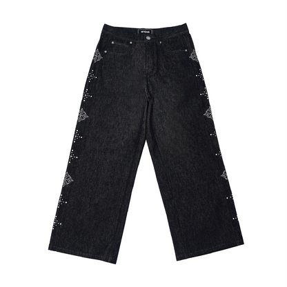 SS26 Stud Jeans Black