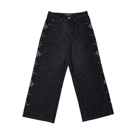 SS26 Stud Jeans Black