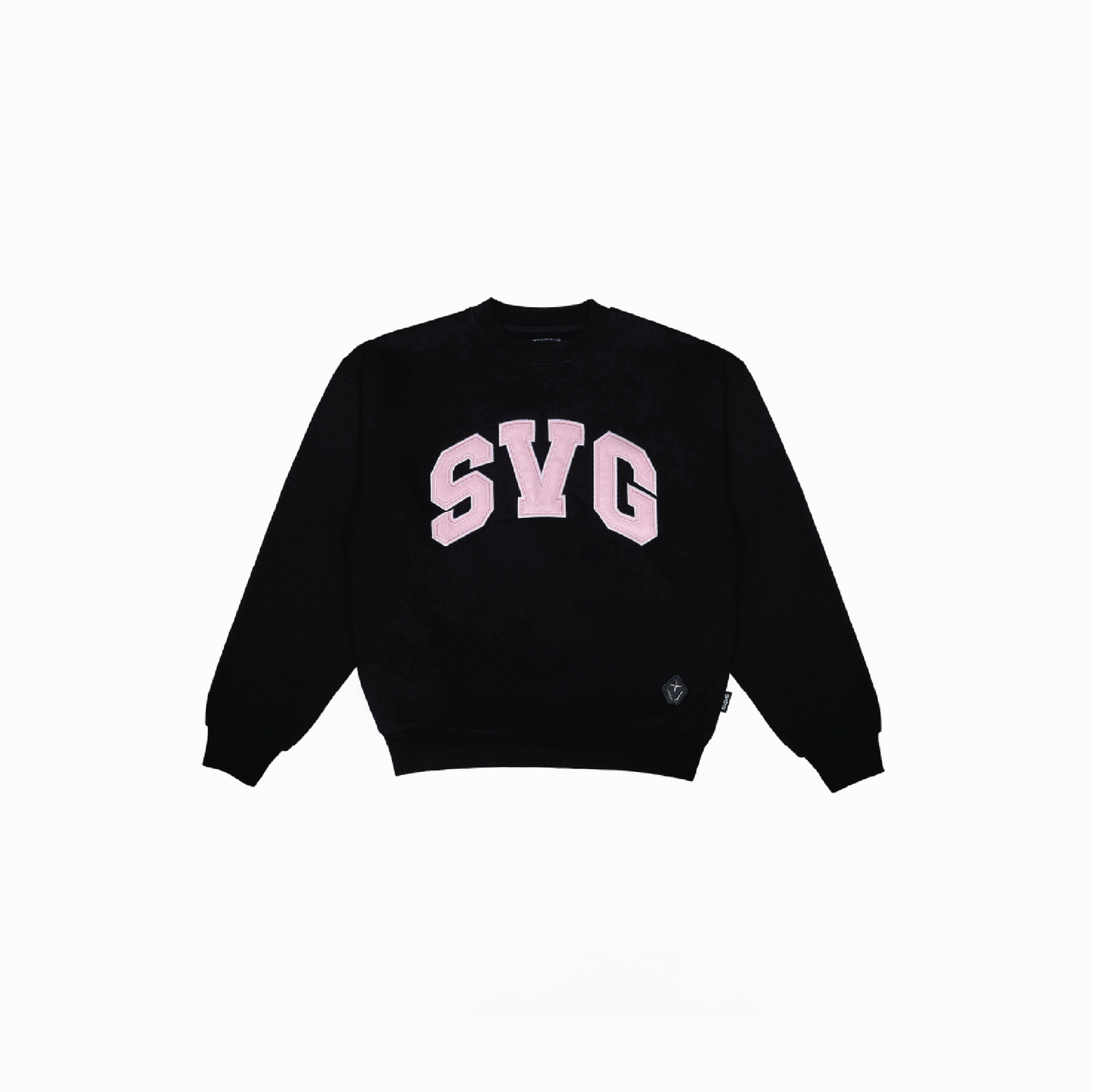 SVG Embroidery Leather Sweatset Black