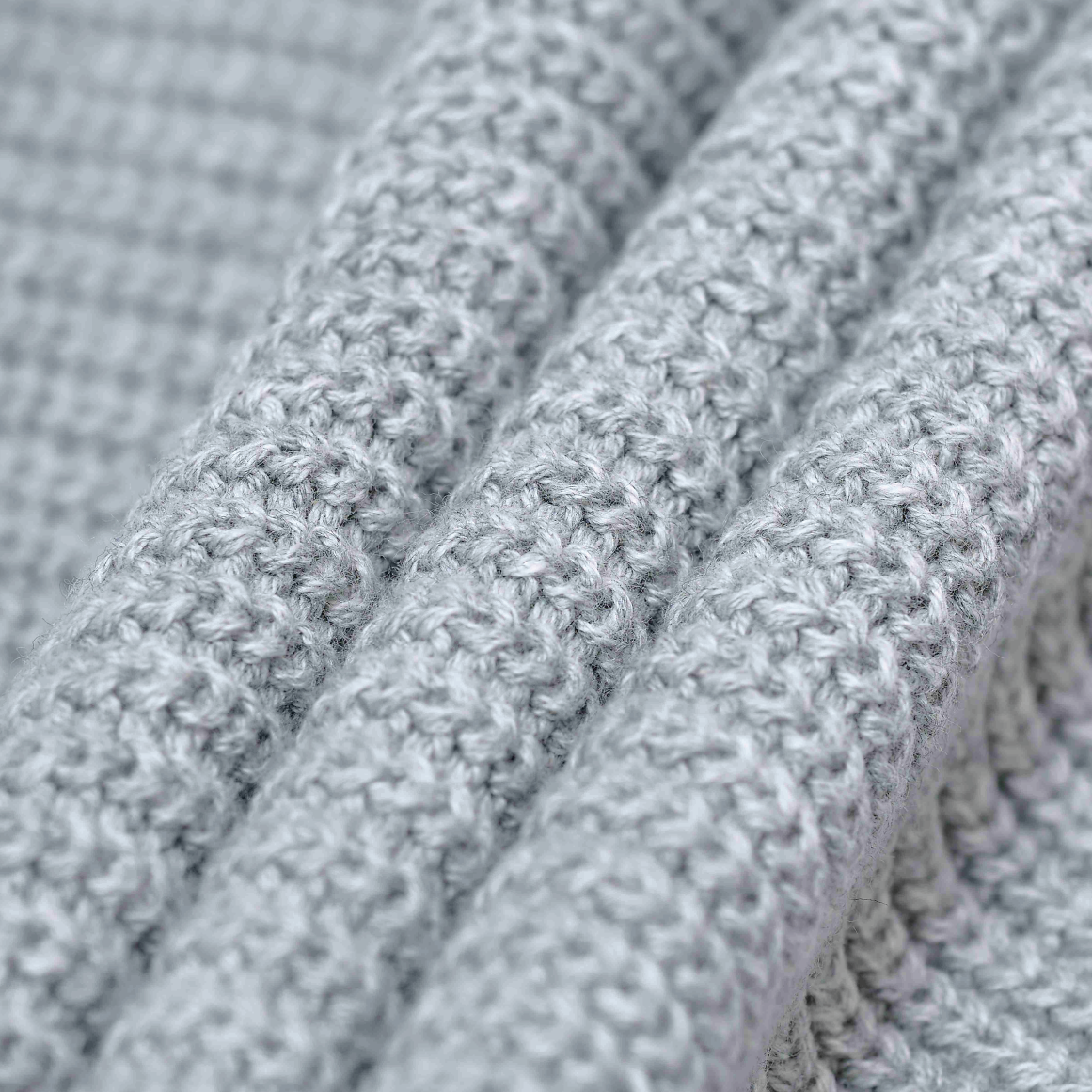 Knitted Half Zipper Grey