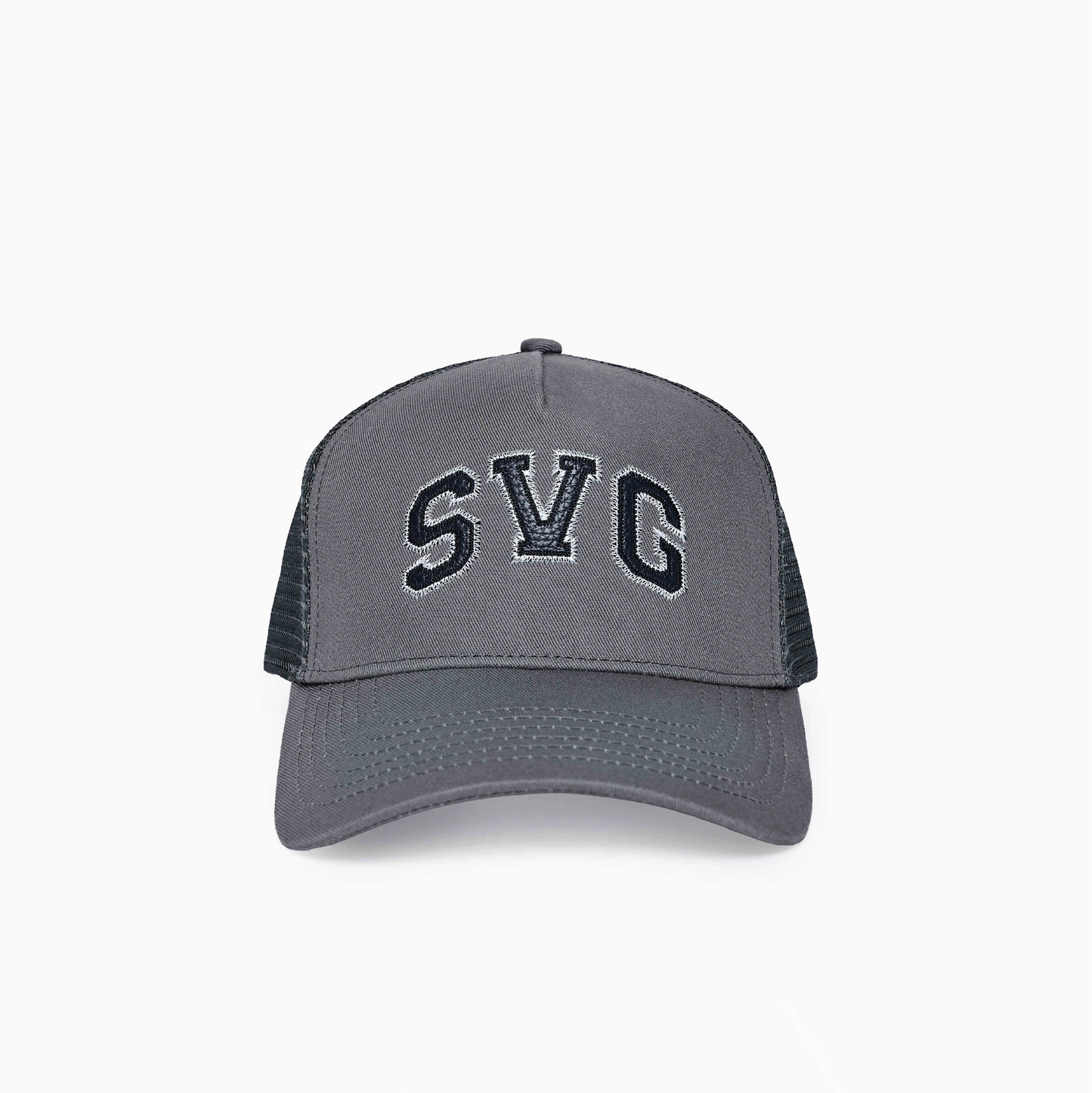 SVG Leather Trucker Cap Grey