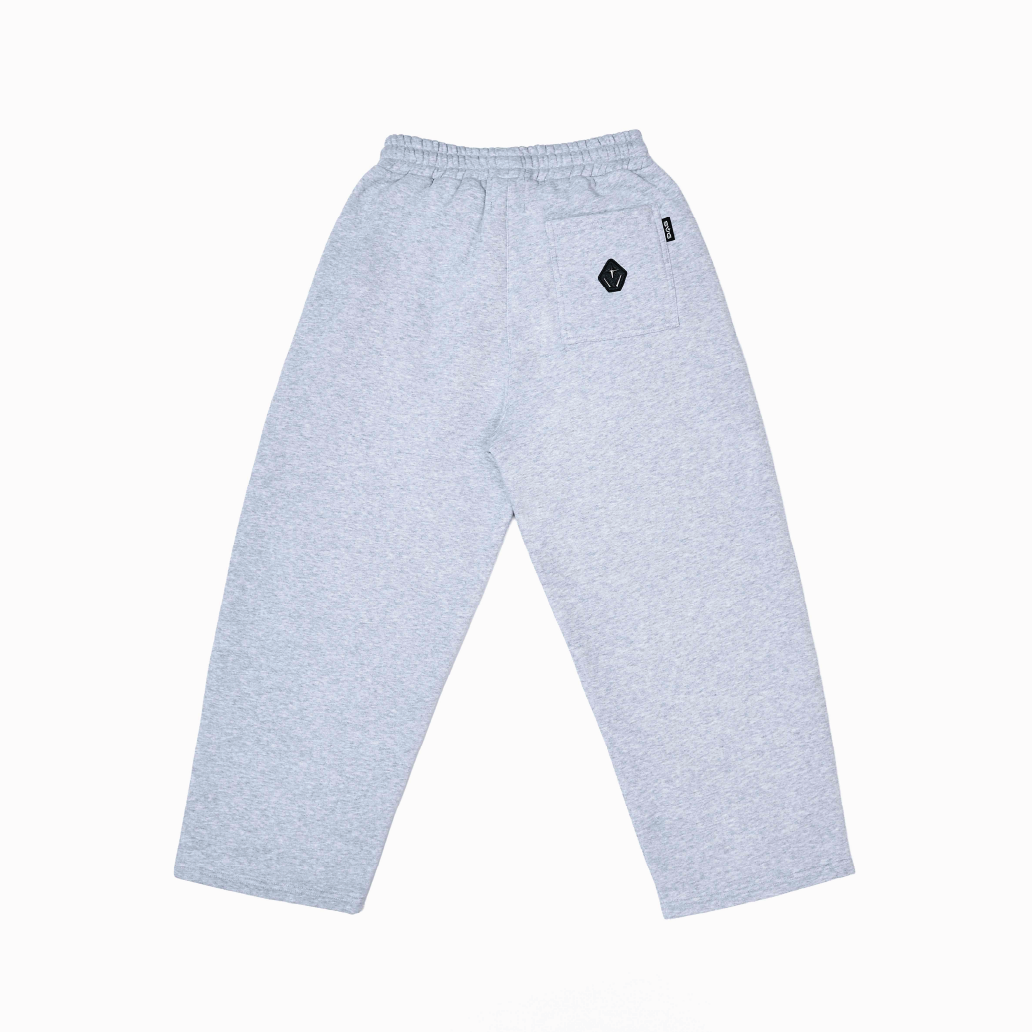 SVG Embroidery Leather Sweatset Grey