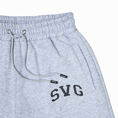 SVG Embroidery Leather Sweatset Grey