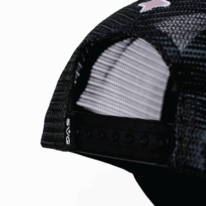 SVG Leather Trucker Cap Black