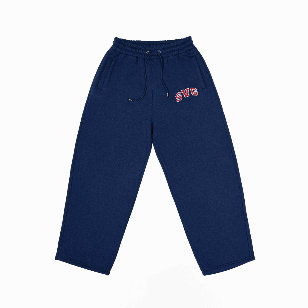 SVG Embroidery Leather Sweatset Blue