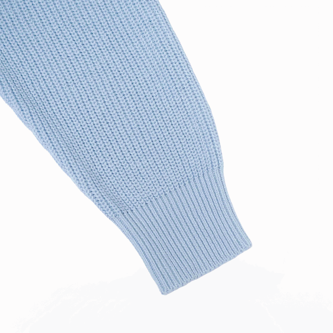 Knitted Half Zipper Baby Blue