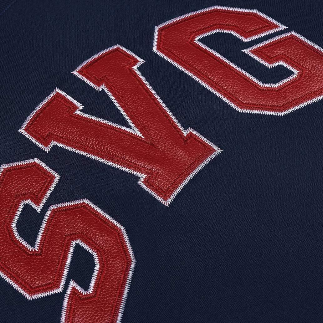 SVG Embroidery Leather Sweatset Blue